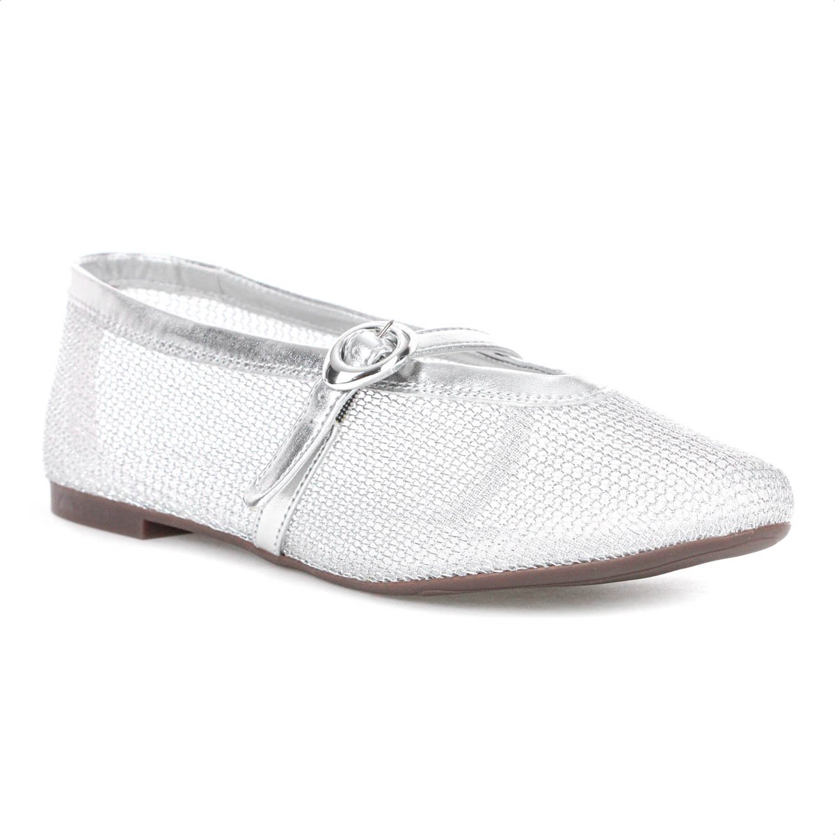 Sapatilha Anacapri Tela Brigitte Glamour Prata - Feminino Prata 1