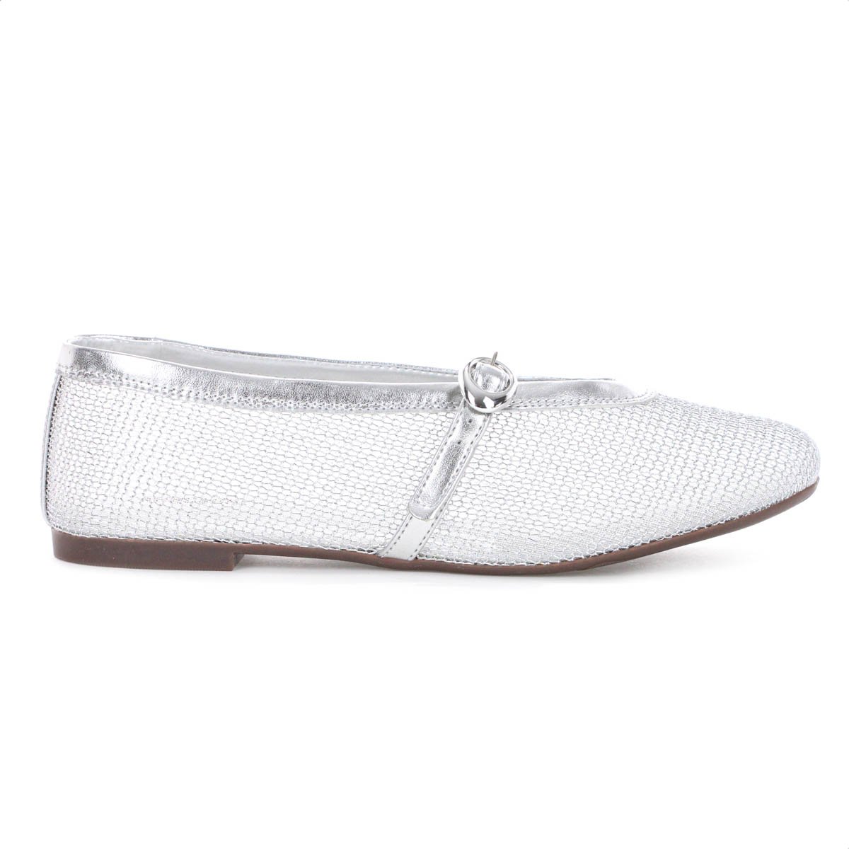 Sapatilha Anacapri Tela Brigitte Glamour Prata - Feminino Prata 2