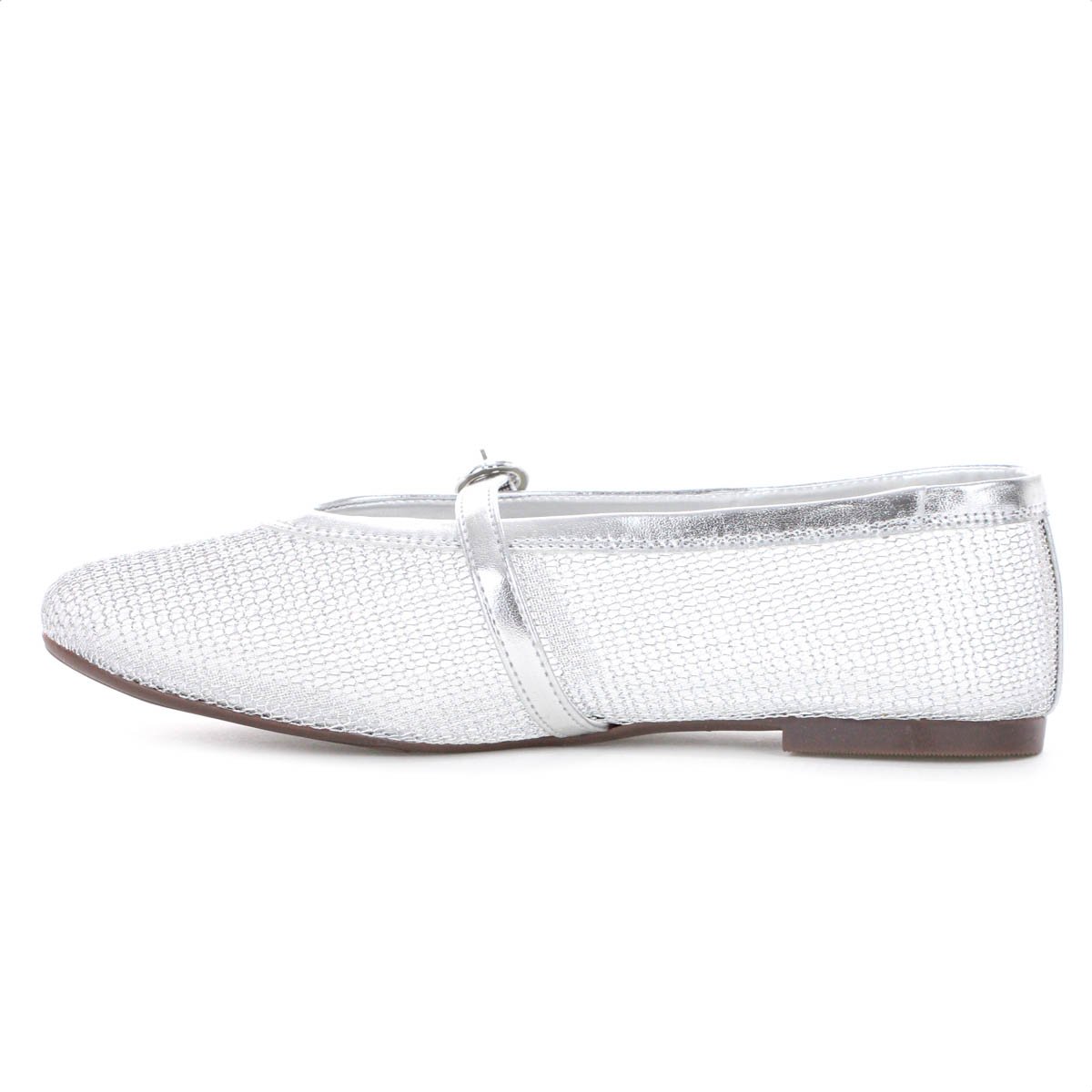 Sapatilha Anacapri Tela Brigitte Glamour Prata - Feminino Prata 3