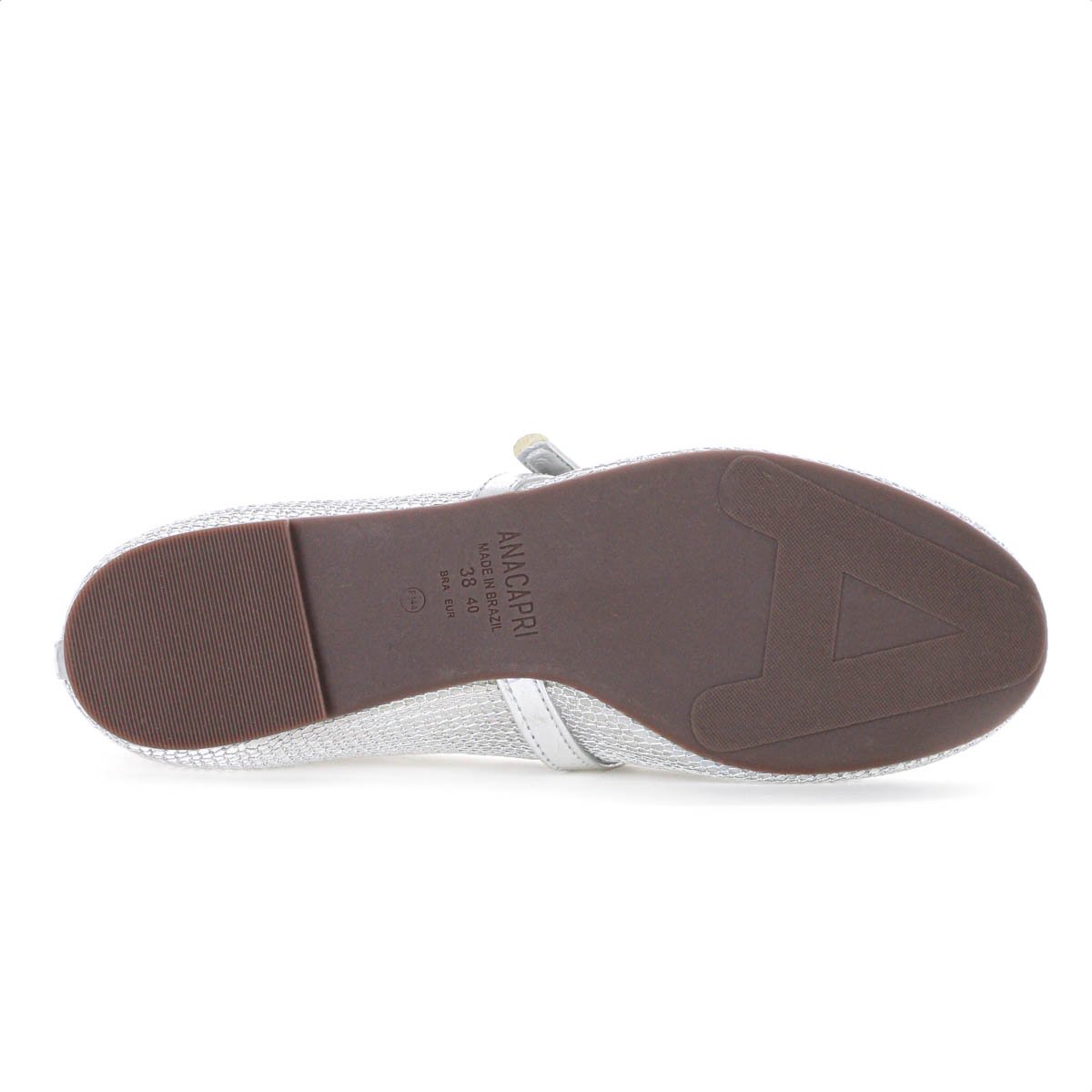 Sapatilha Anacapri Tela Brigitte Glamour Prata - Feminino Prata 6