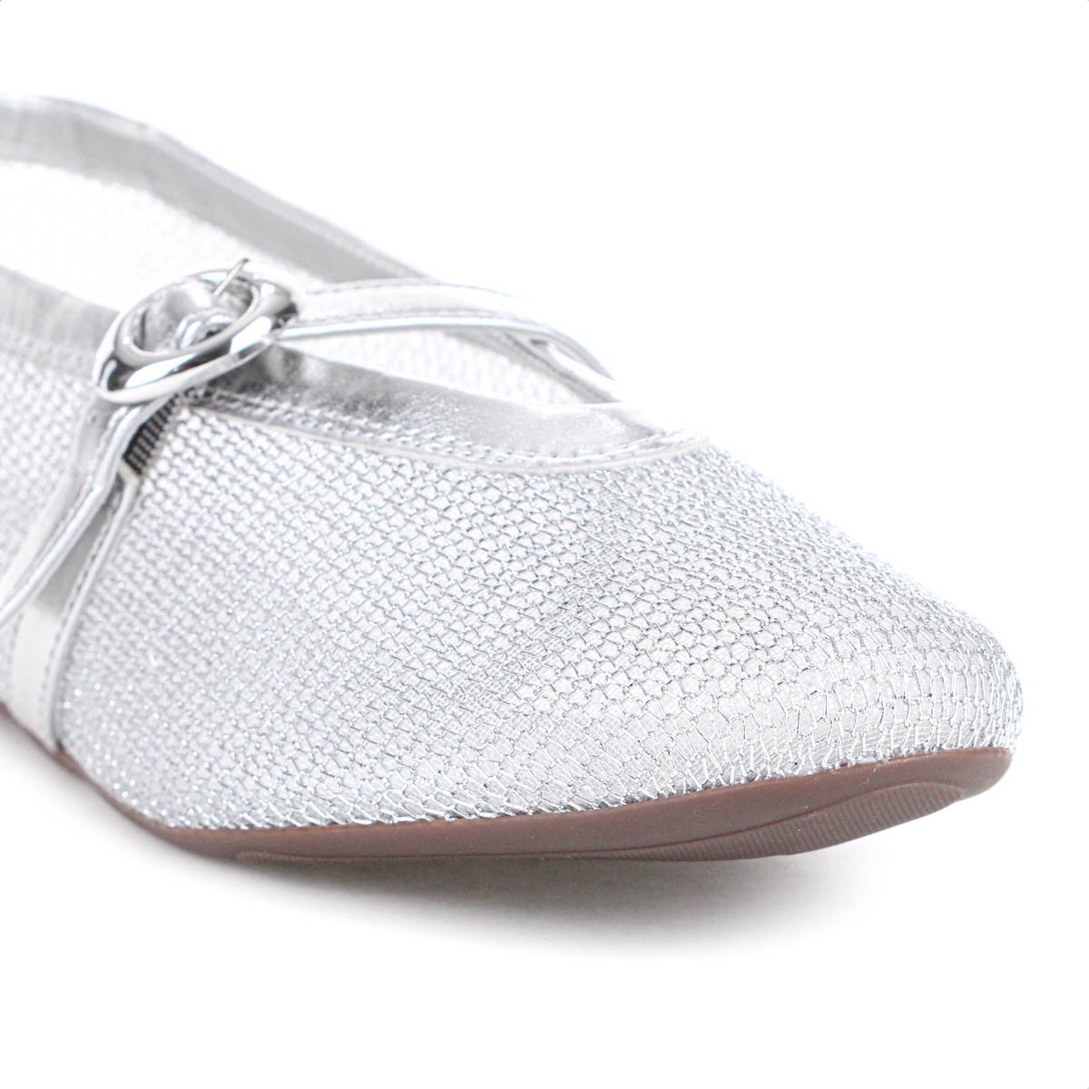 Sapatilha Anacapri Tela Brigitte Glamour Prata - Feminino Prata 7