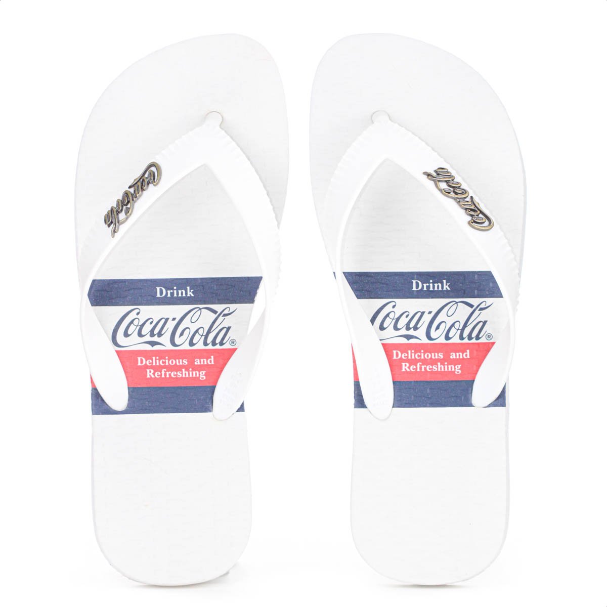 Chinelo Coca Cola Andale Branco Azul e Vermelho - Masculino Branco 1