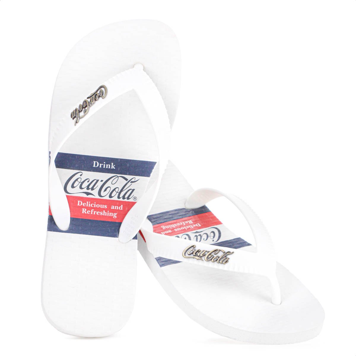 Chinelo Coca Cola Andale Branco Azul e Vermelho - Masculino Branco 8