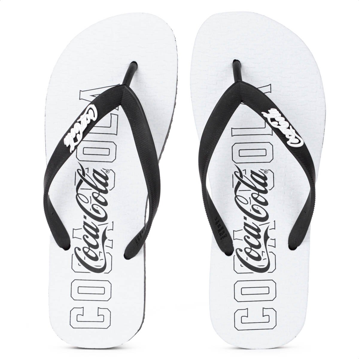 Chinelo Coca Cola Marion Branco e Preto - Masculino Branco 1