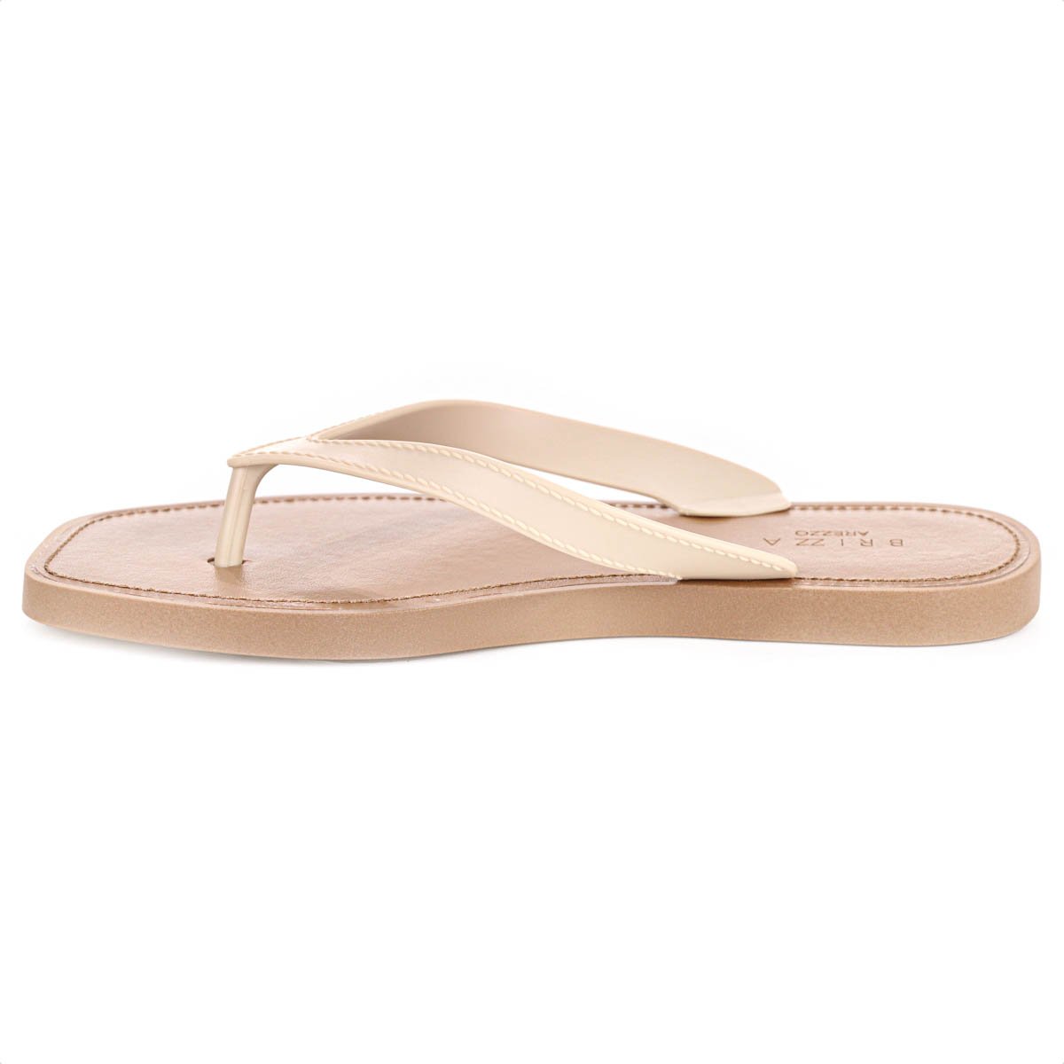 Chinelo Brizza Arezzo Tira V Bege e Marrom - Feminino Bege 4