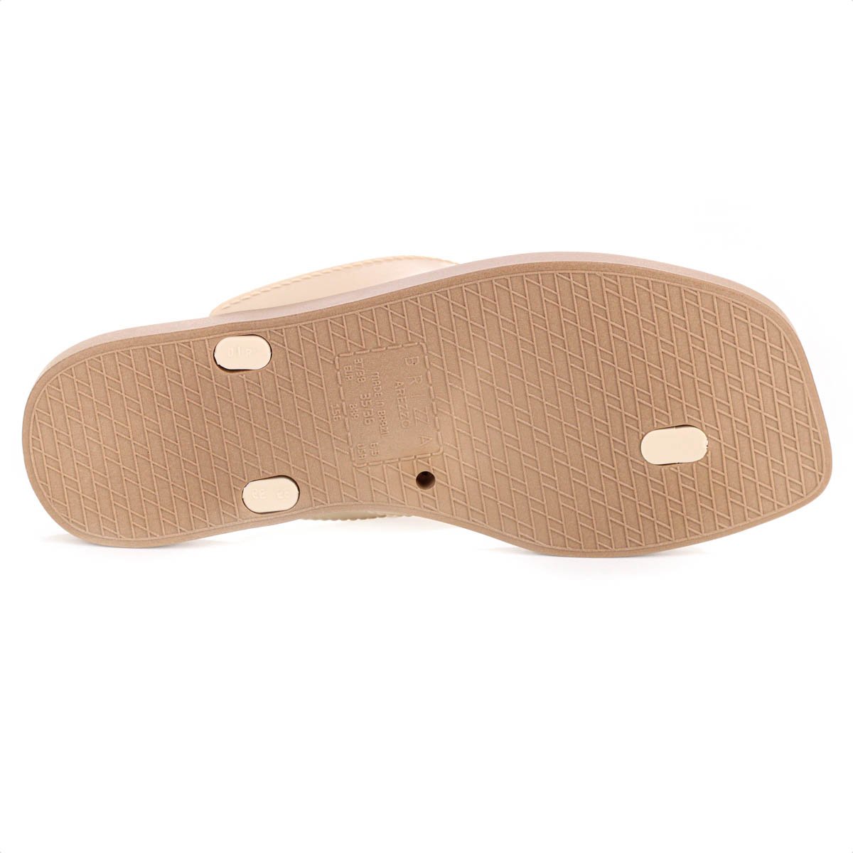 Chinelo Brizza Arezzo Tira V Bege e Marrom - Feminino Bege 5