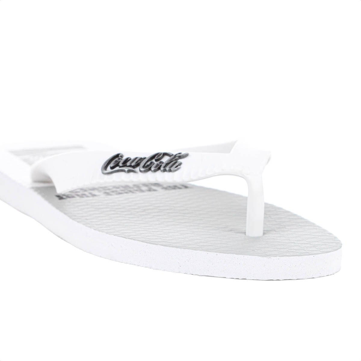 Chinelo Coca Cola Block Branco e Cinza - Juvenil Branco 5