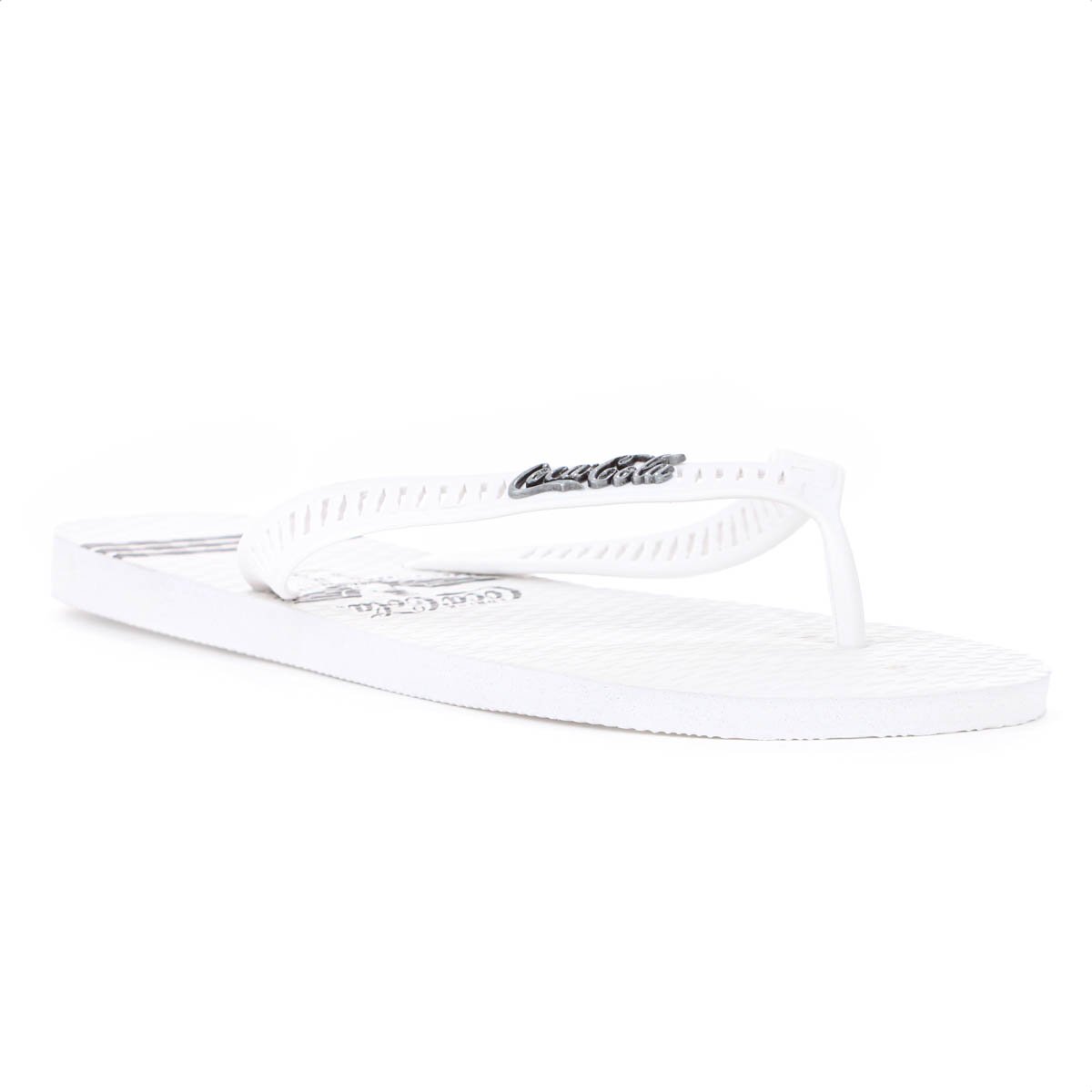 Chinelo Coca Cola Thirst Wings Branco e Preto - Juvenil Branco 4
