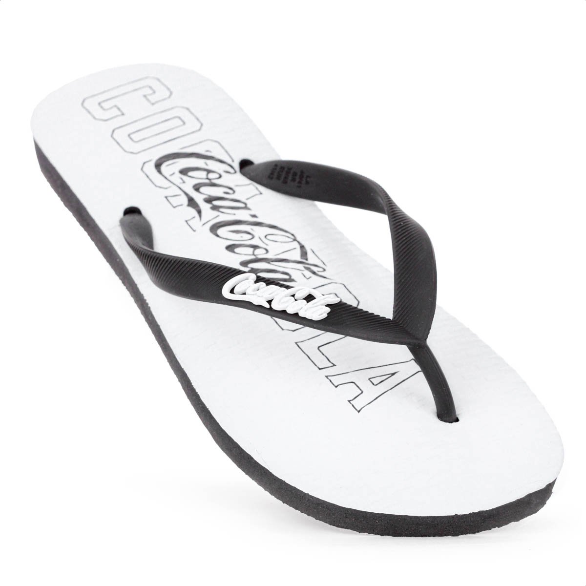 Chinelo Coca Cola Marion Branco e Preto - Juvenil Branco 3