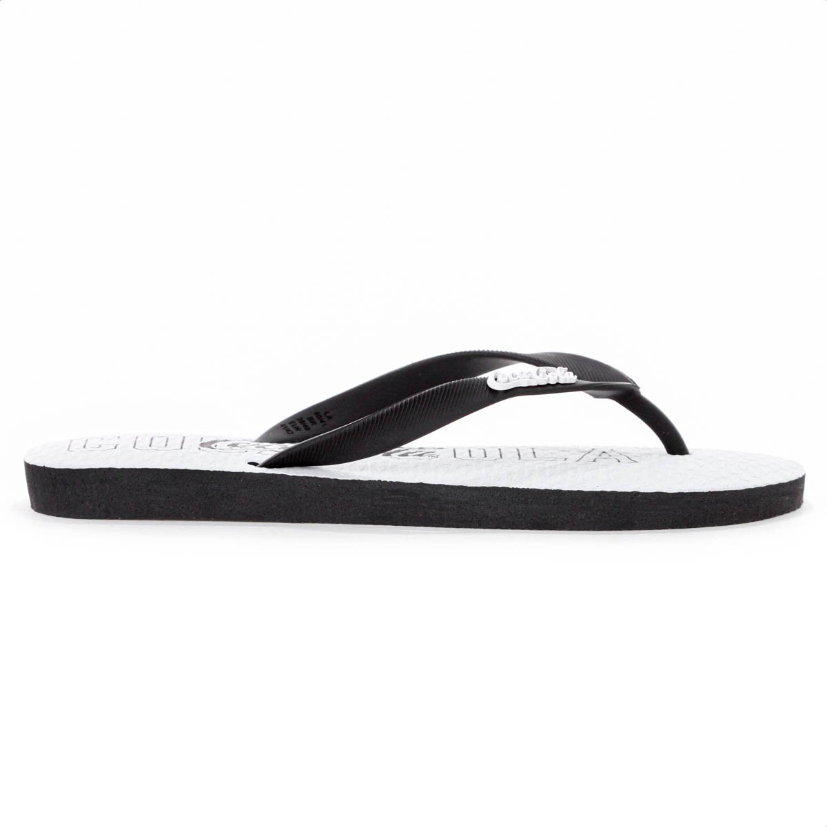 Chinelo Coca Cola Marion Branco e Preto - Juvenil Branco 5