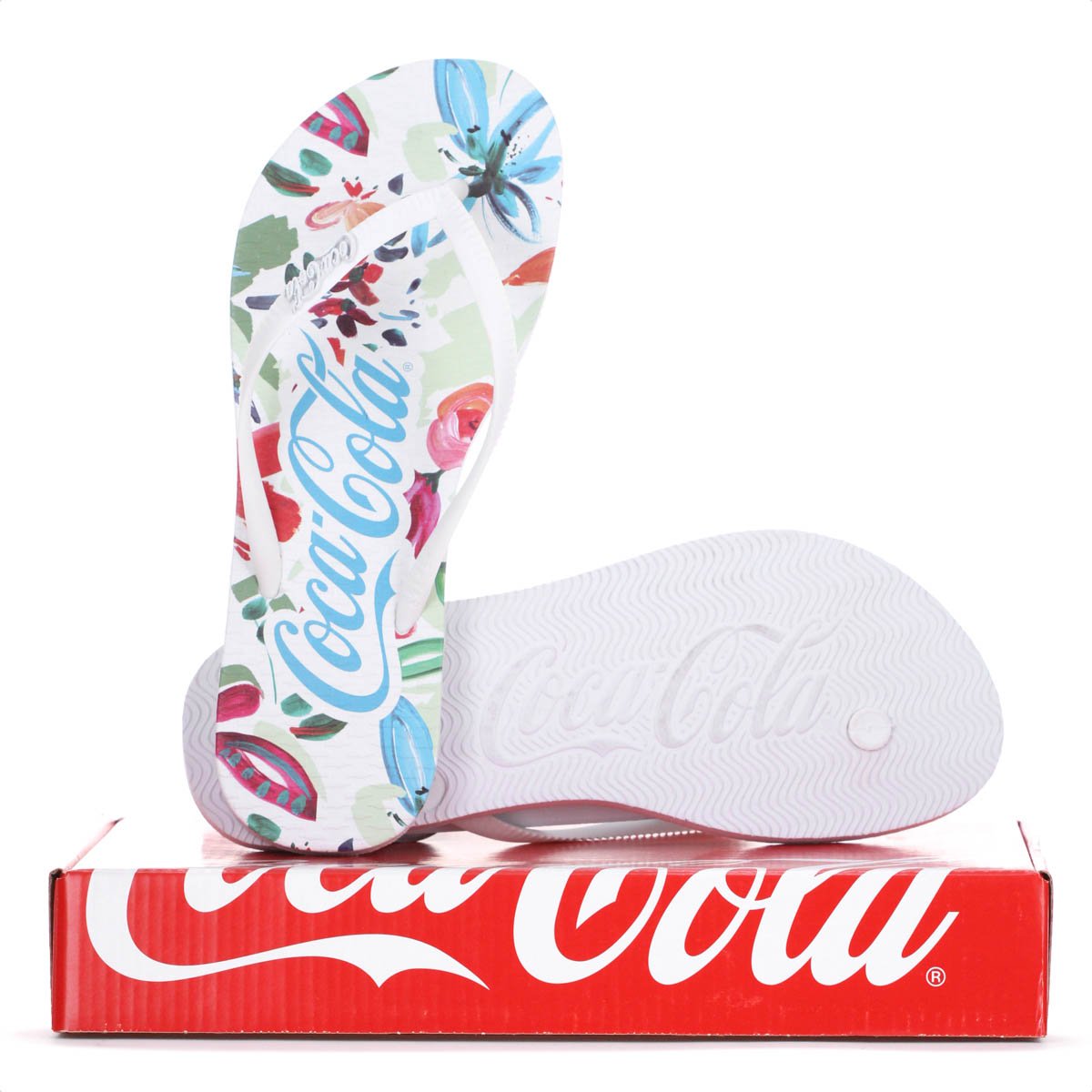 Chinelo Coca Cola Bahai Branco - Feminino Branco 10