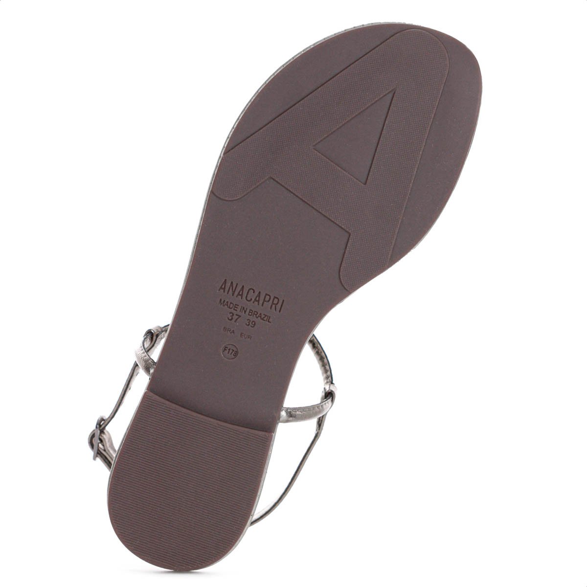 Sandalia Rasteira Anacapri Corrente Slim New Prata - Feminino Prata 6