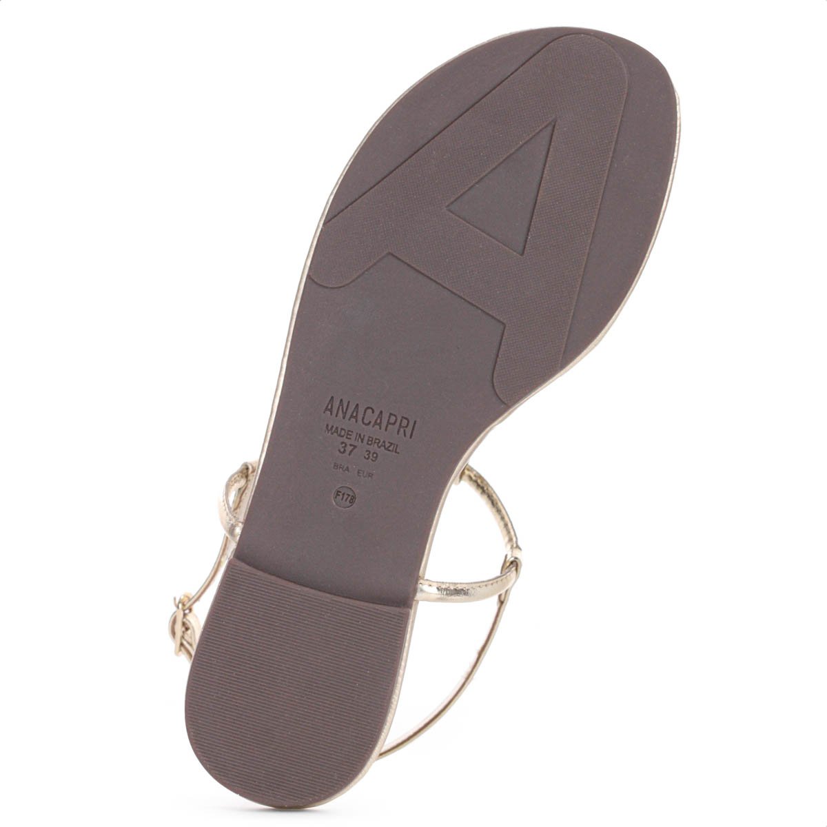 Sandalia Rasteira Anacapri Corrente Slim New Dourado - Feminino Dourado 6