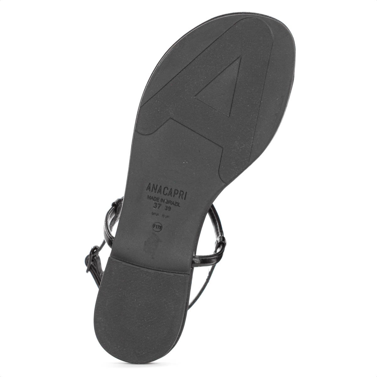 Sandalia Rasteira Anacapri Corrente Slim New Preto - Feminino Preto 6