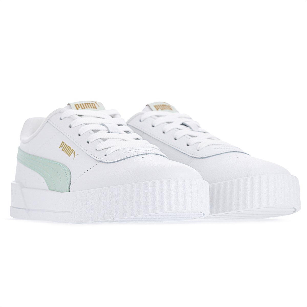 Tenis Puma Carina L BDP Branco e Verde - Feminino Branco 3