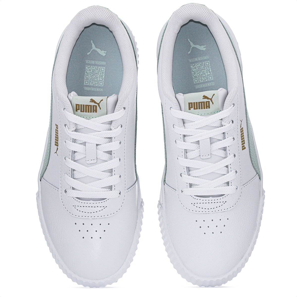 Tenis Puma Carina L BDP Branco e Verde - Feminino Branco 5
