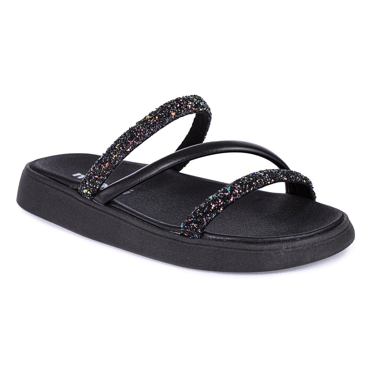 Sandalia Moleca Tira Tripla All Black - Feminino Preto 1