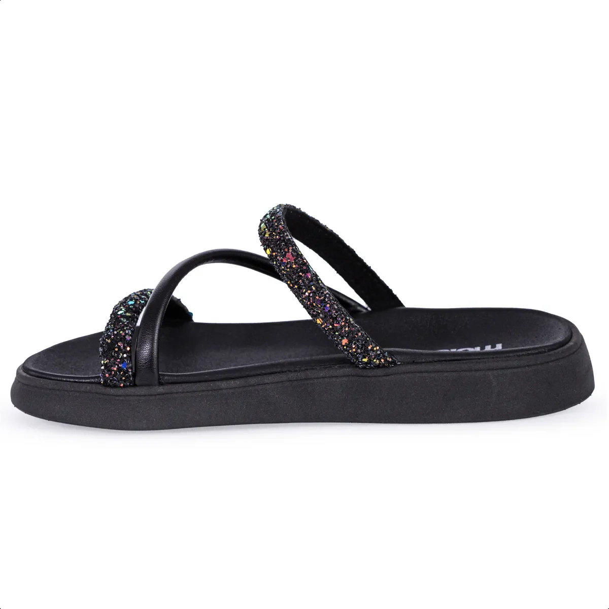 Sandalia Moleca Tira Tripla All Black - Feminino Preto 3