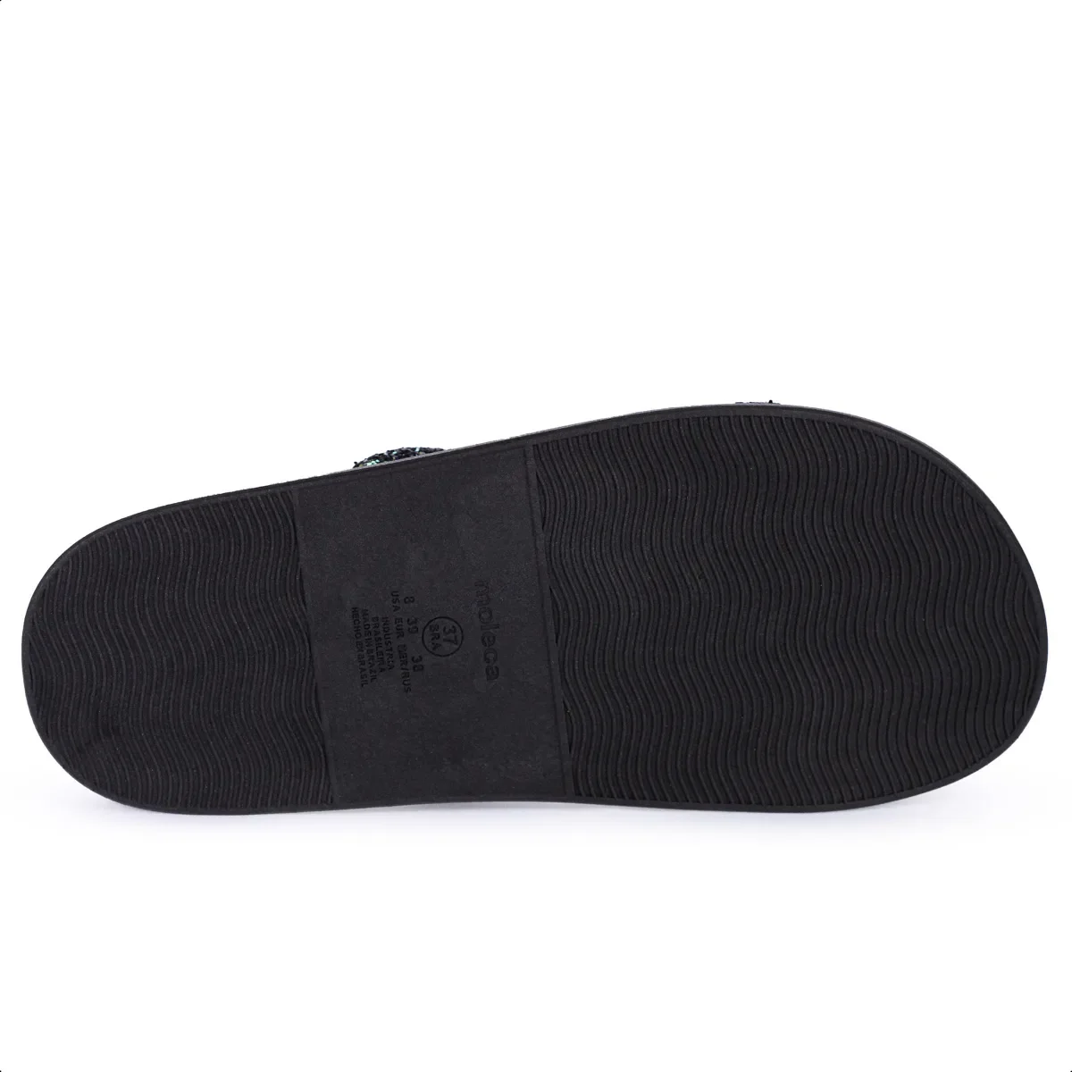 Sandalia Moleca Tira Tripla All Black - Feminino Preto 7