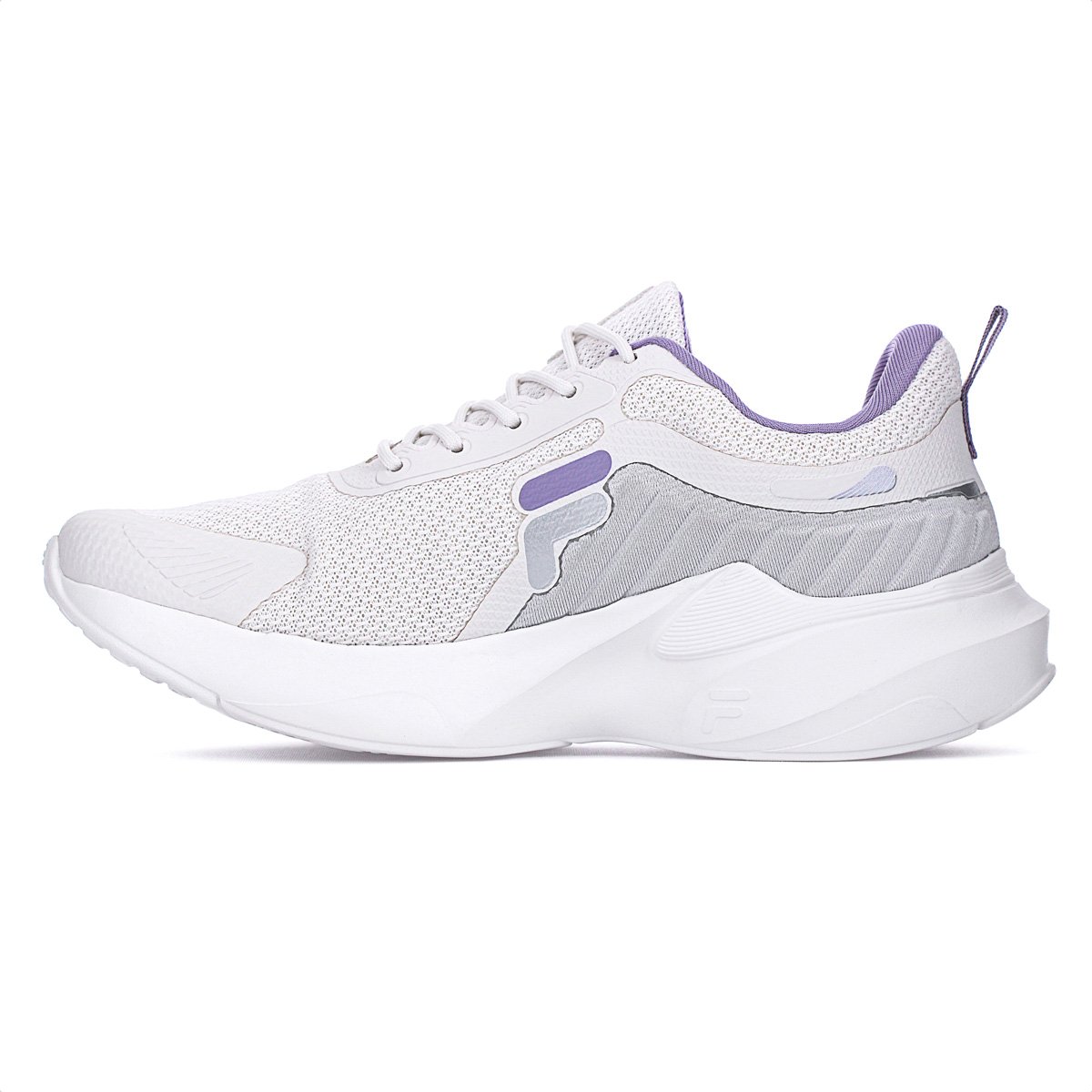 Tenis Fila Progress Lite Branco e Lilas - Feminino Branco 2