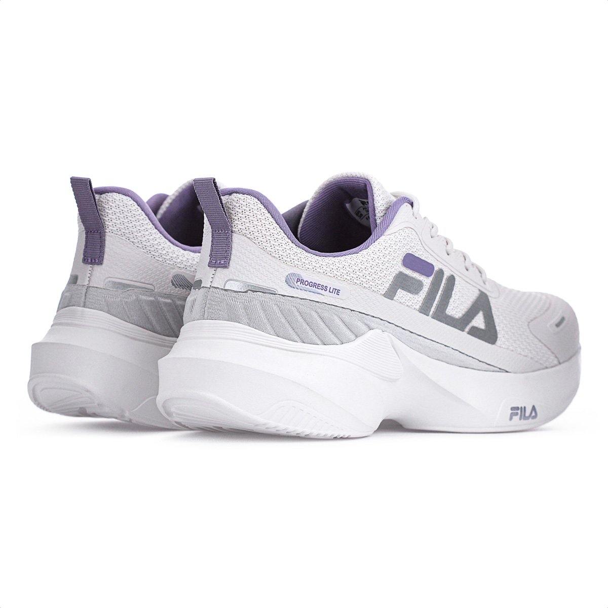 Tenis Fila Progress Lite Branco e Lilas - Feminino Branco 4