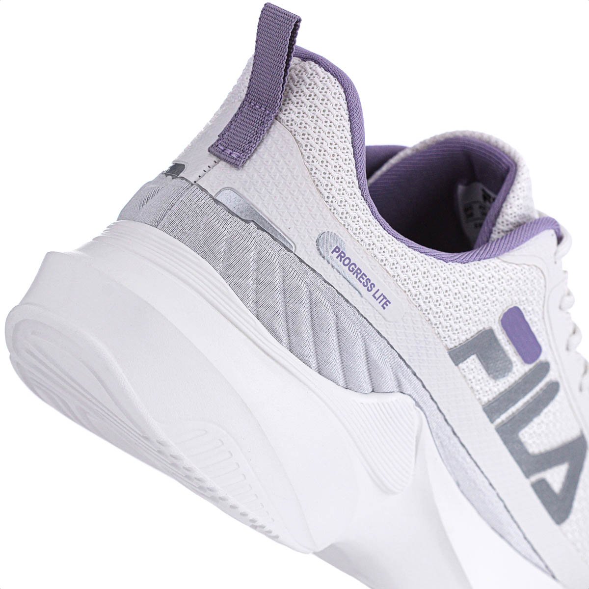 Tenis Fila Progress Lite Branco e Lilas - Feminino Branco 8