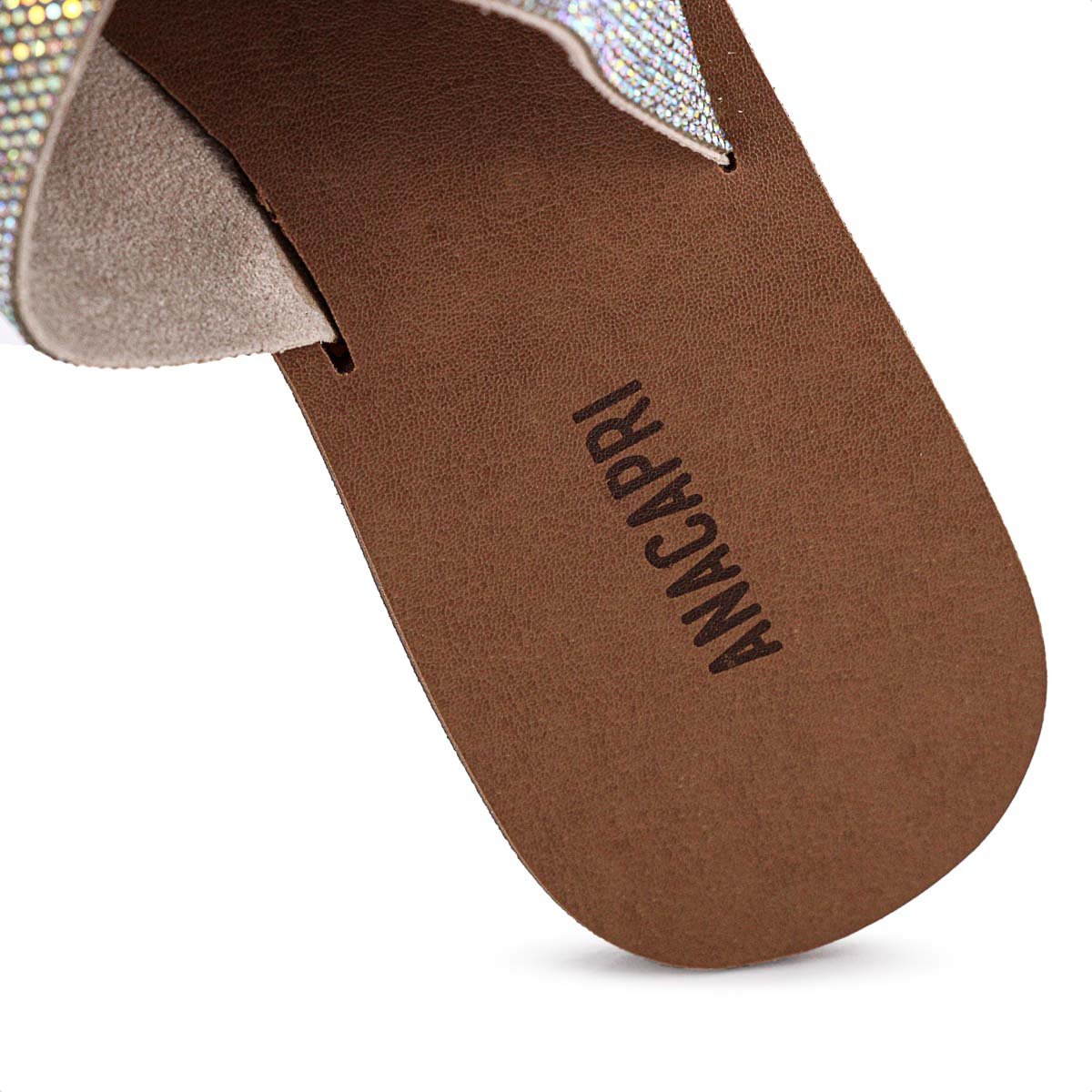 Rasteira Anacapri Brilho Multicolorido Marrom - Feminino Marrom 6