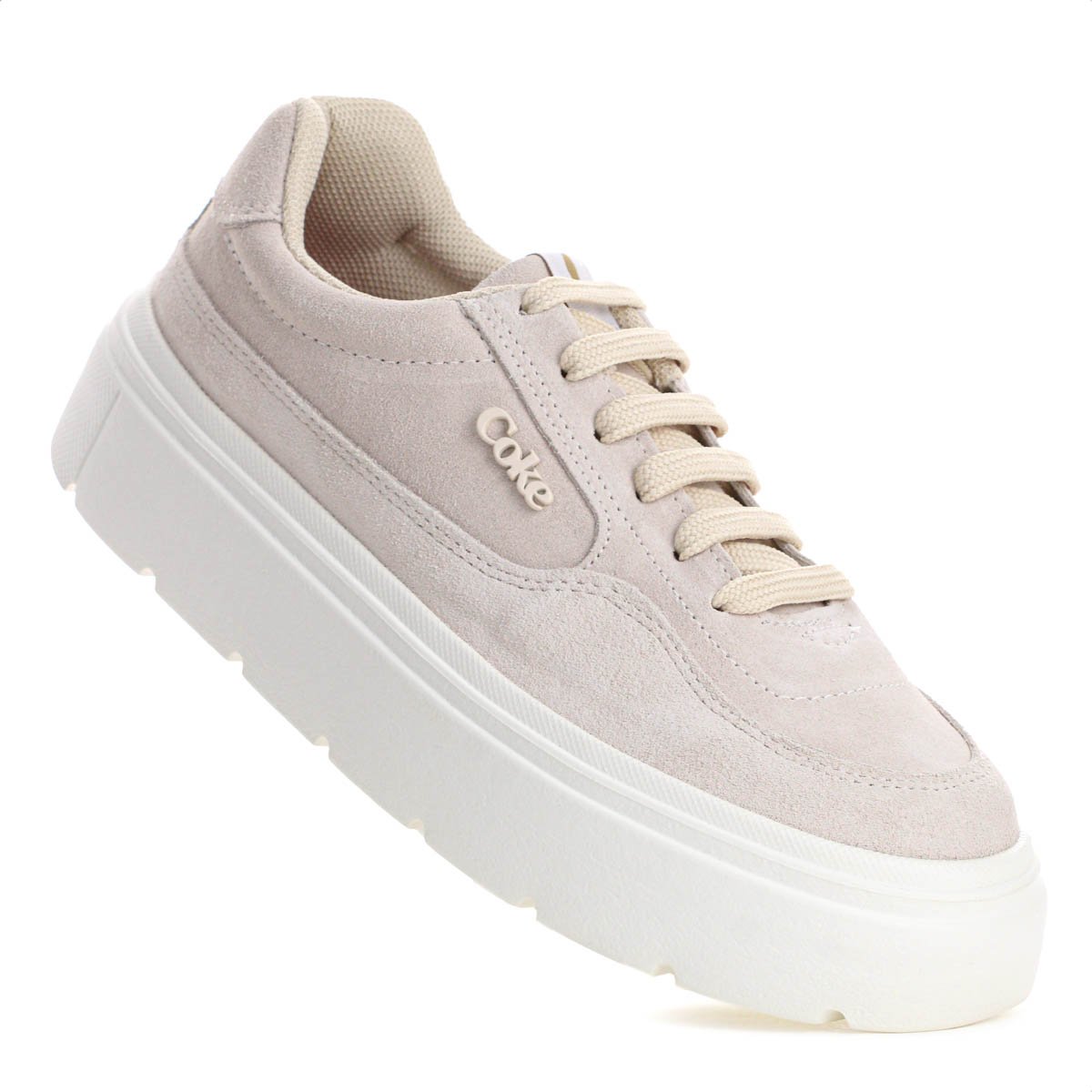 Tenis Coca Cola Rover Leather Bege - Feminino Bege 5