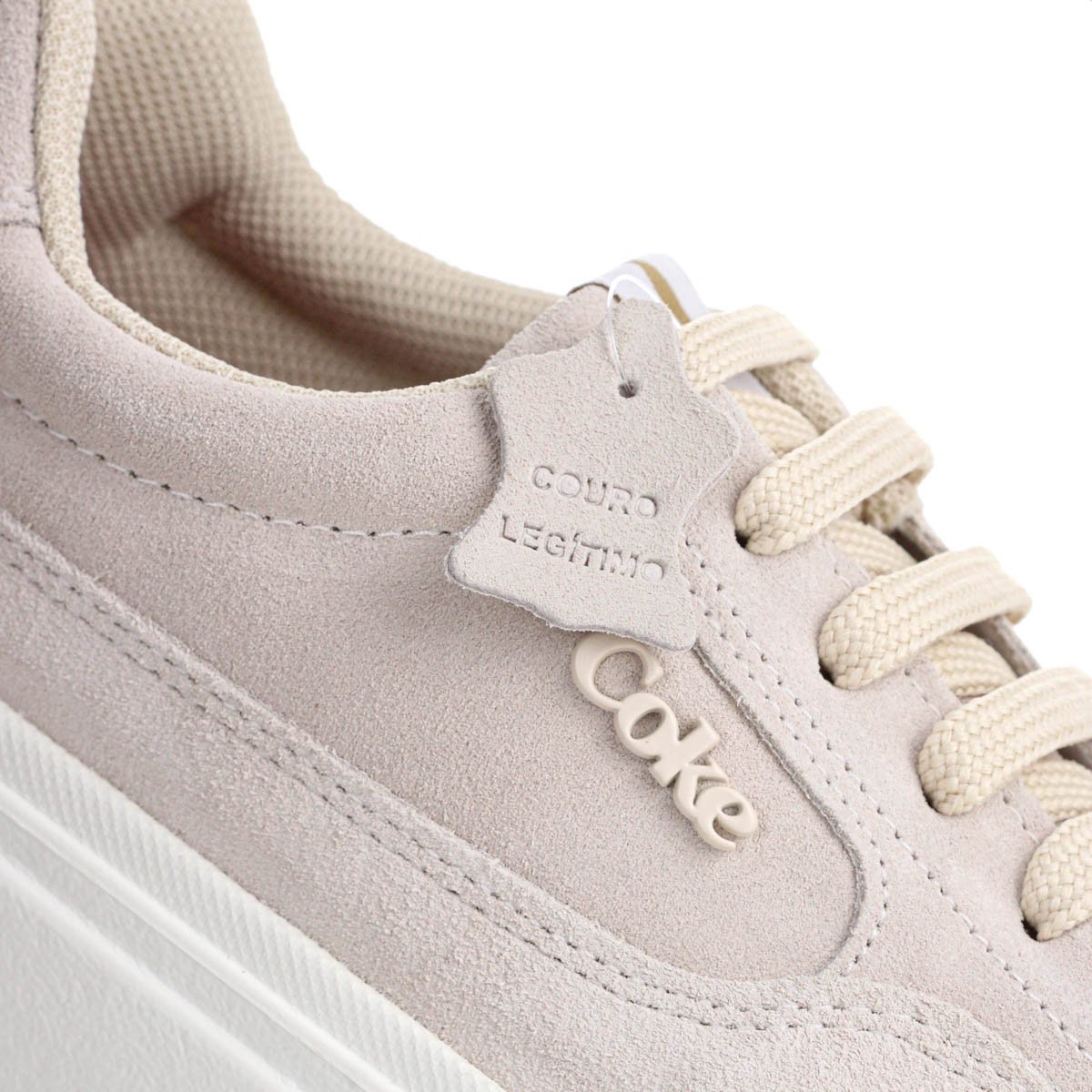Tenis Coca Cola Rover Leather Bege - Feminino Bege 6