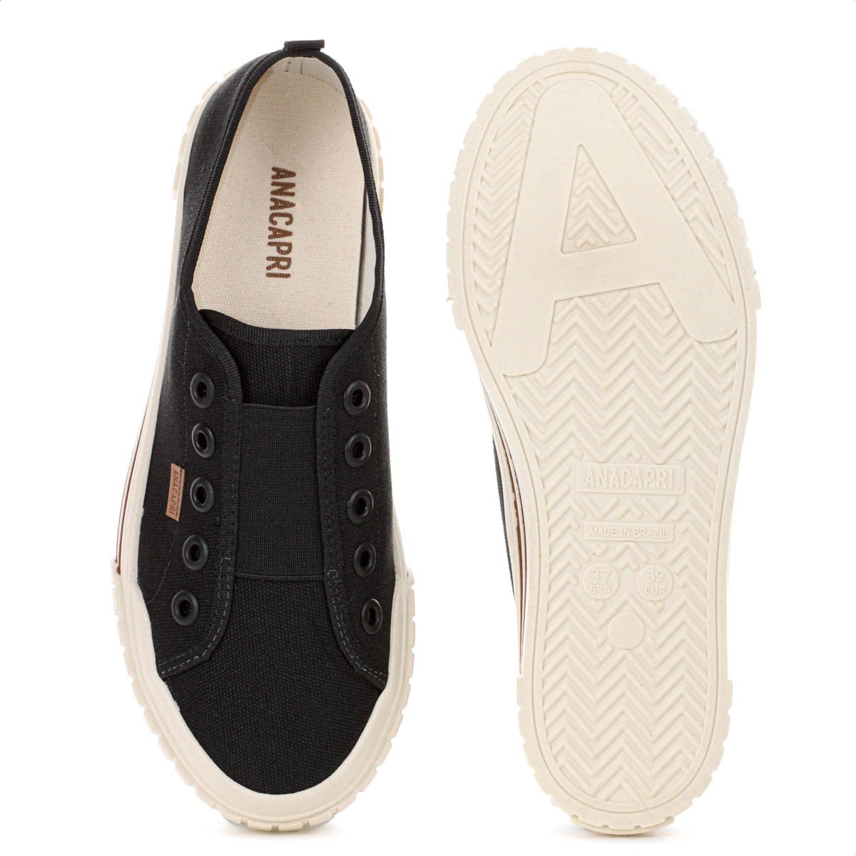 Tenis Anacapri Slip On Ale Preto - Feminino Preto 4
