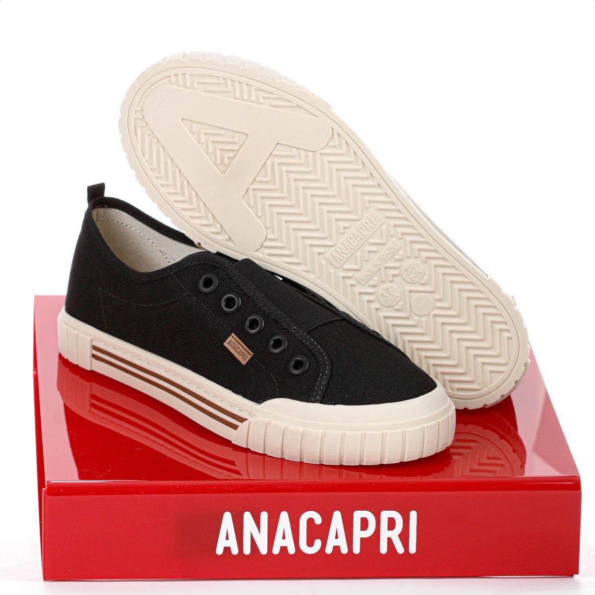 Tenis Anacapri Slip On Ale Preto - Feminino Preto 10