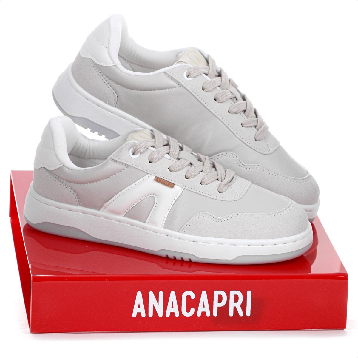 Tenis Anacapri AC1119 Virginia Fonseca Cinza e Branco - Feminino Cinza 8