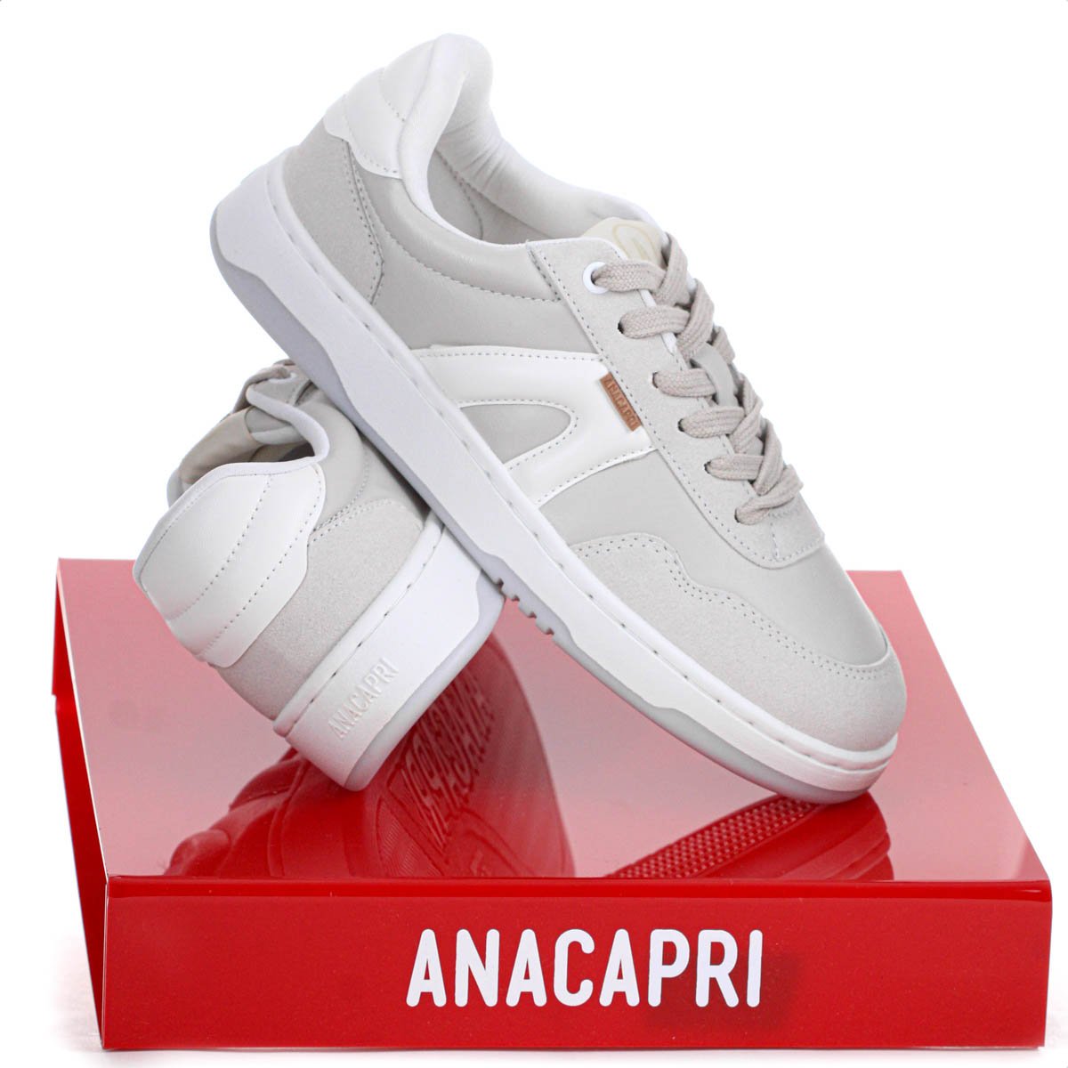 Tenis Anacapri AC1119 Virginia Fonseca Cinza e Branco - Feminino Cinza 9