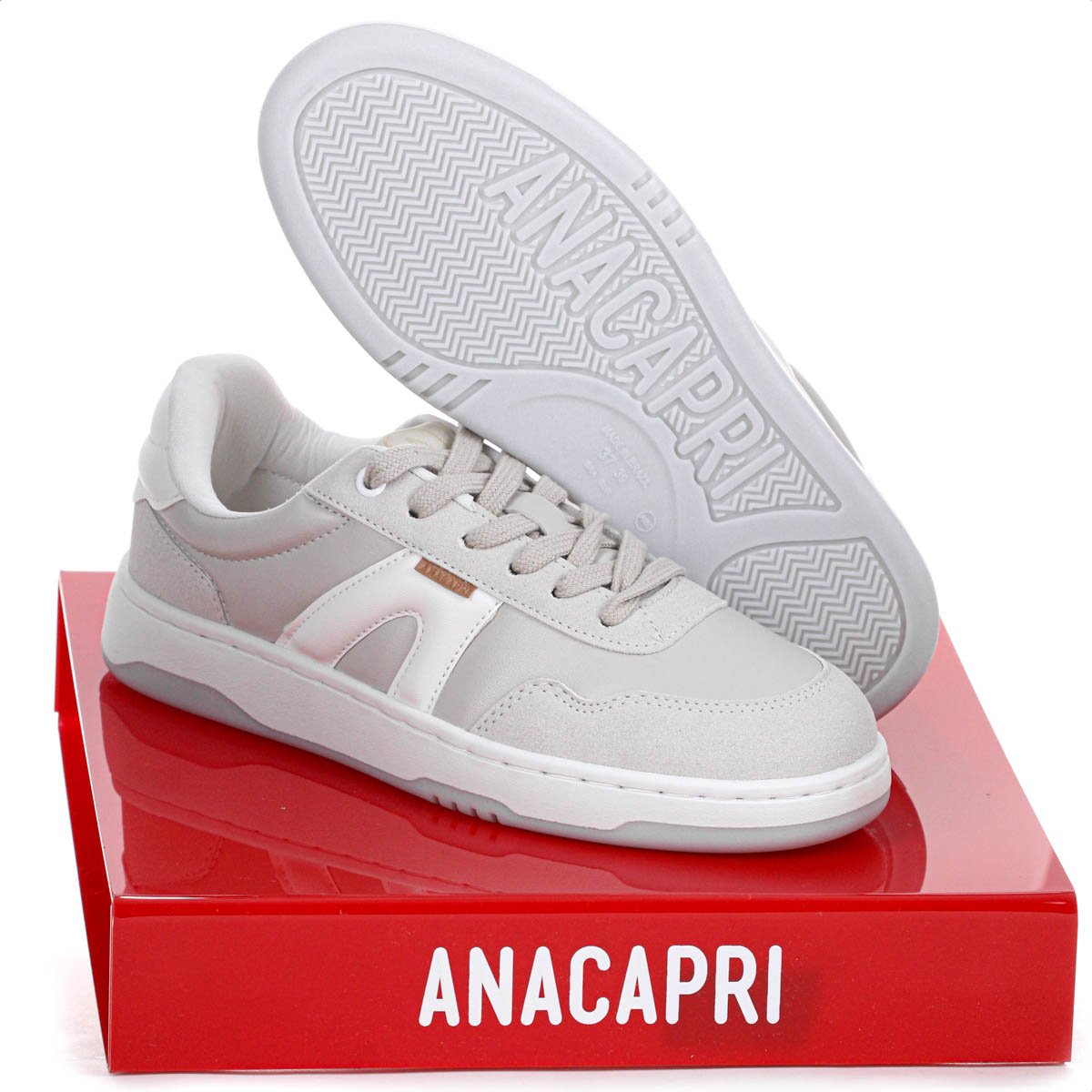 Tenis Anacapri AC1119 Virginia Fonseca Cinza e Branco - Feminino Cinza 10