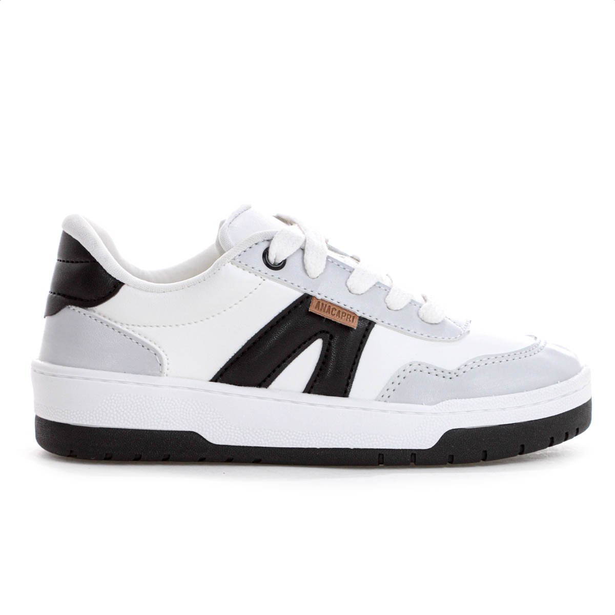 Tenis Anacapri AC1119 Virginia Fonseca Branco Preto e Cinza - Infantil