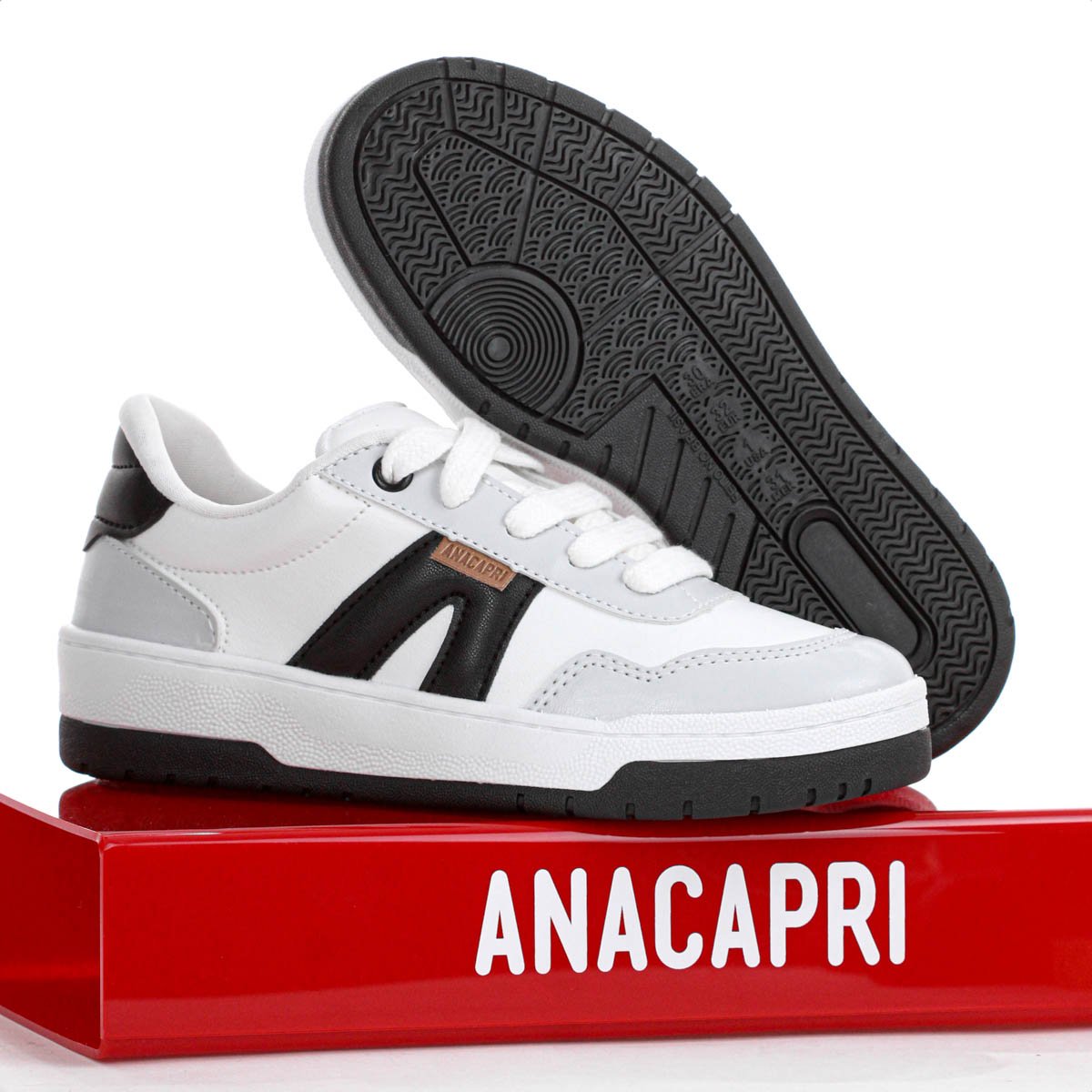 Tenis Anacapri AC1119 Virginia Fonseca Branco Preto e Cinza - Infantil Branco 10