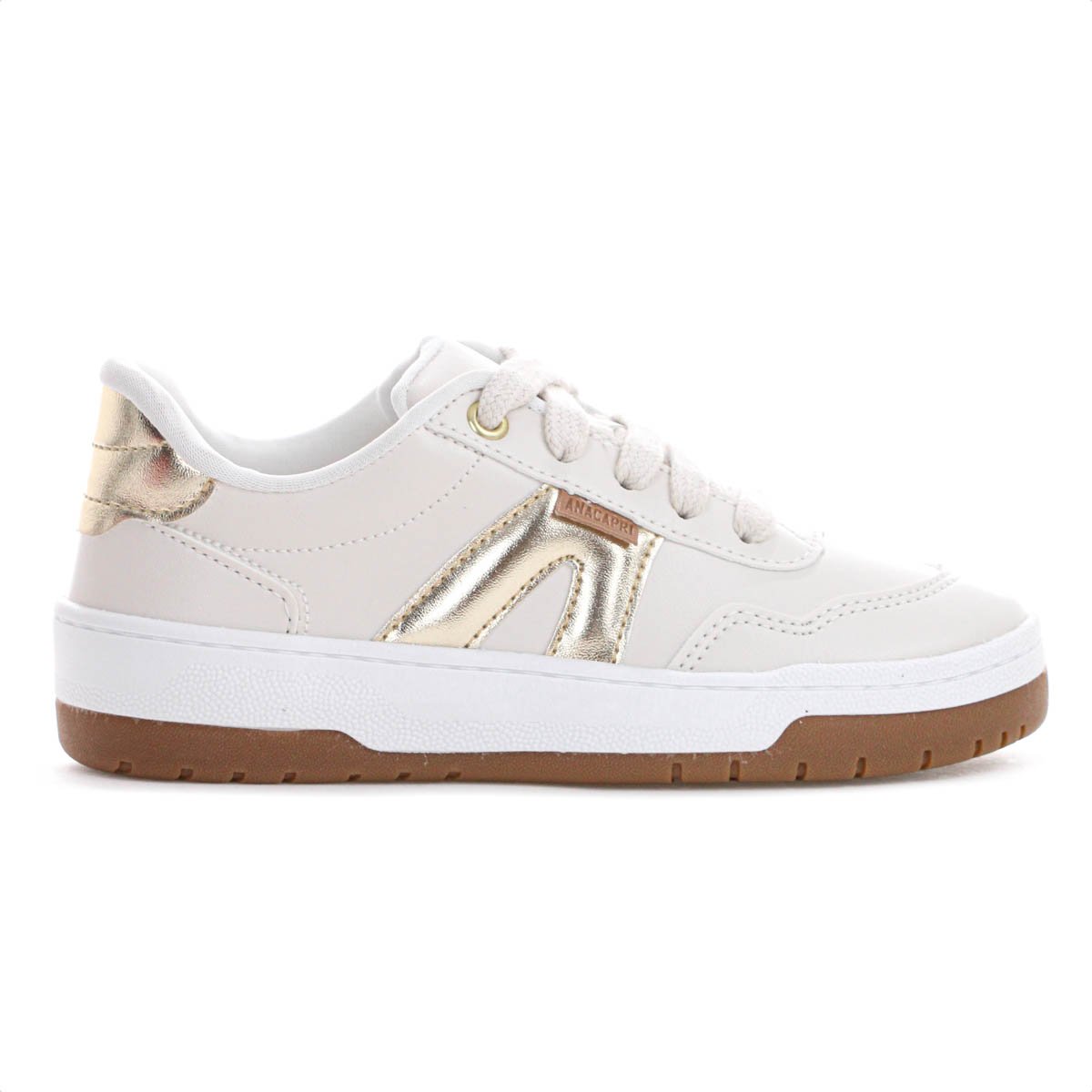 Tenis Anacapri AC1119 Virginia Fonseca Bege e Dourado - Infantil