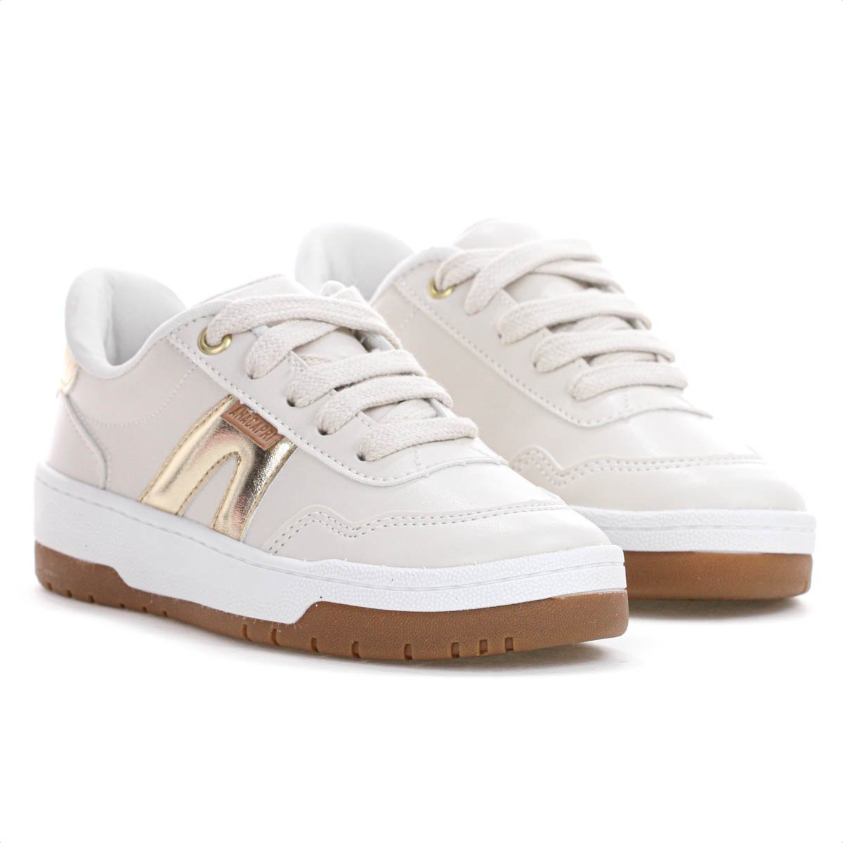 Tenis Anacapri AC1119 Virginia Fonseca Bege e Dourado - Infantil Bege 3