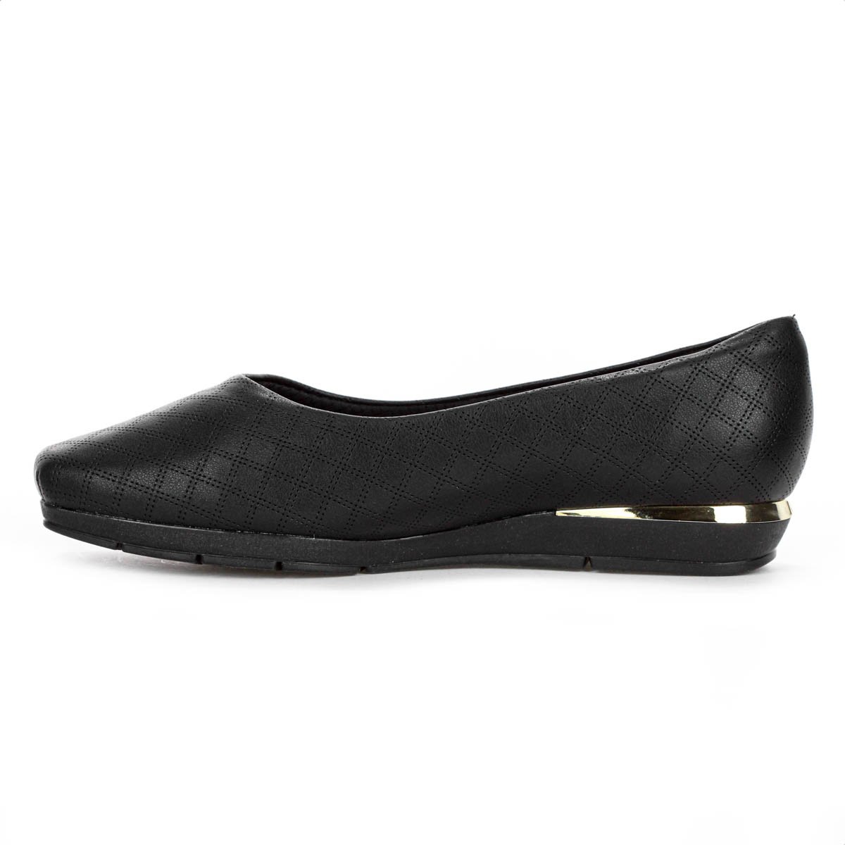 Sapatilha Piccadilly Maxi Salto Baixo Fernanda Preto - Feminino Preto 3
