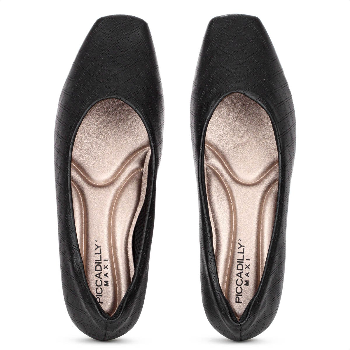 Sapatilha Piccadilly Maxi Salto Baixo Fernanda Preto - Feminino Preto 5