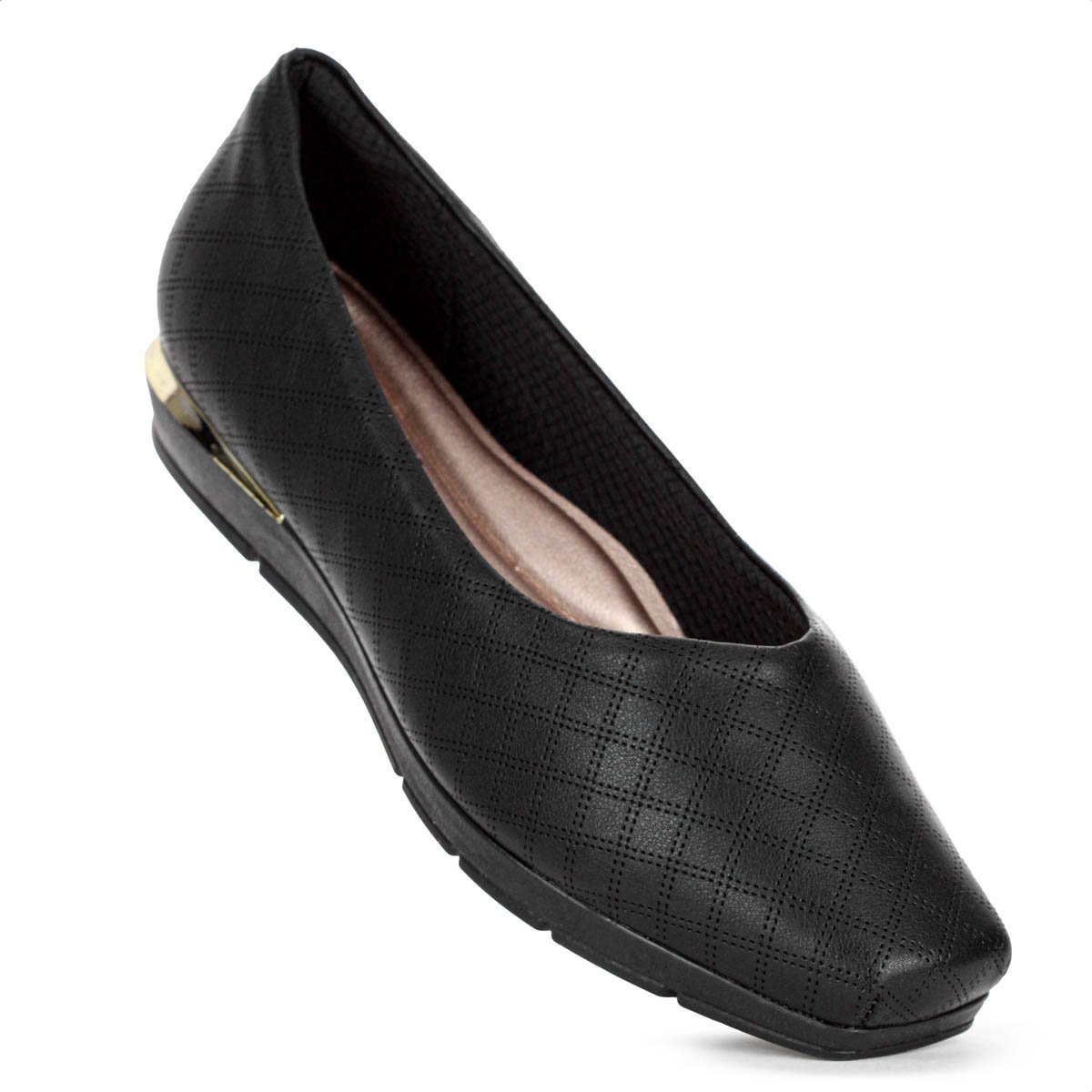 Sapatilha Piccadilly Maxi Salto Baixo Fernanda Preto - Feminino Preto 6