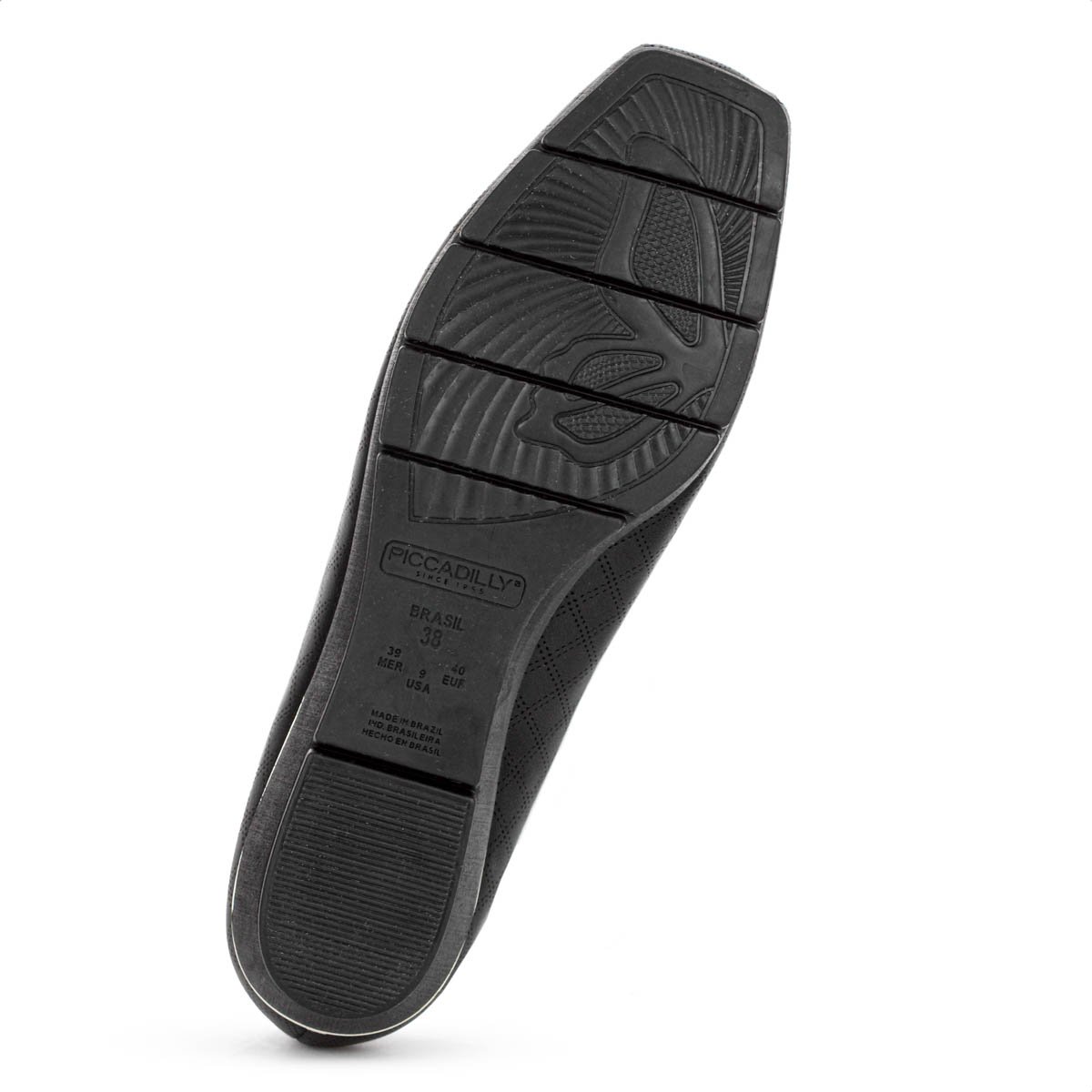 Sapatilha Piccadilly Maxi Salto Baixo Fernanda Preto - Feminino Preto 7