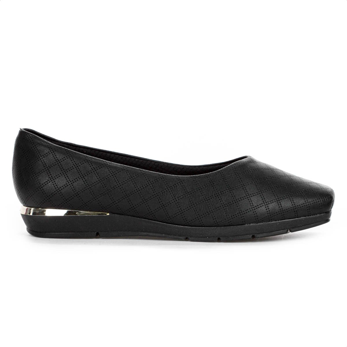 Sapatilha Piccadilly Maxi Salto Baixo Fernanda Preto - Feminino Preto 2
