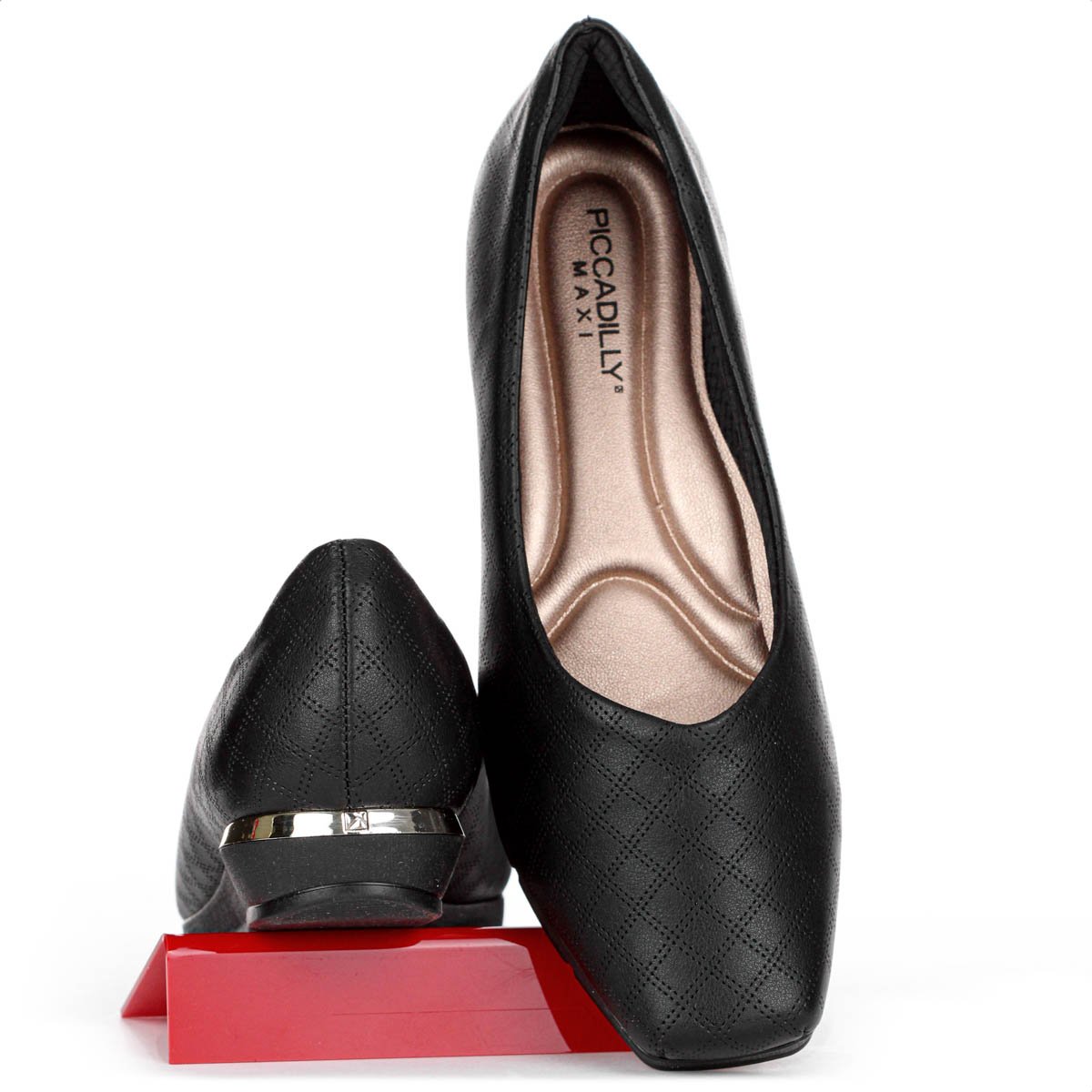 Sapatilha Piccadilly Maxi Salto Baixo Fernanda Preto - Feminino Preto 10