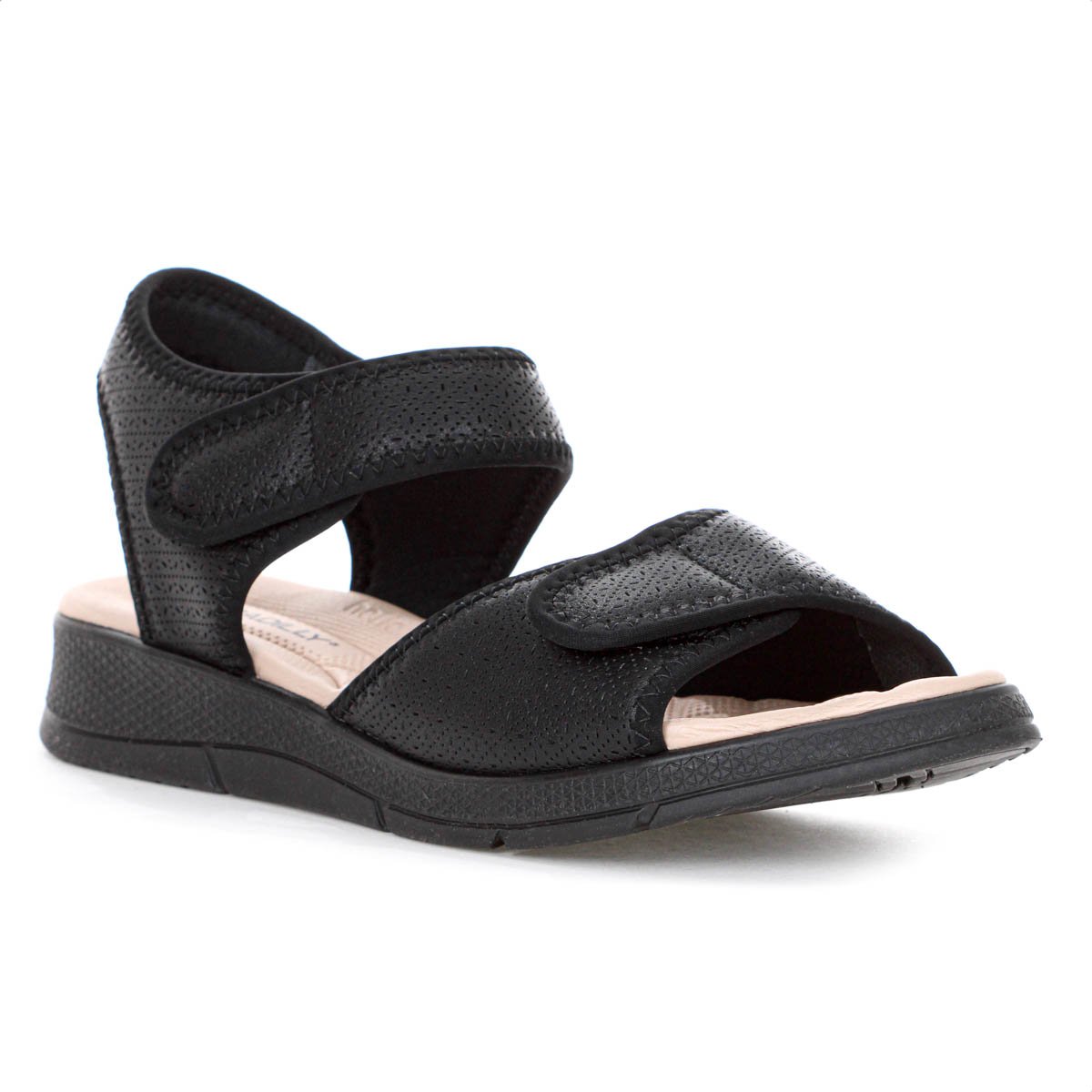 Sandalia Piccadilly Esporao Papete Anabela Preto - Feminino