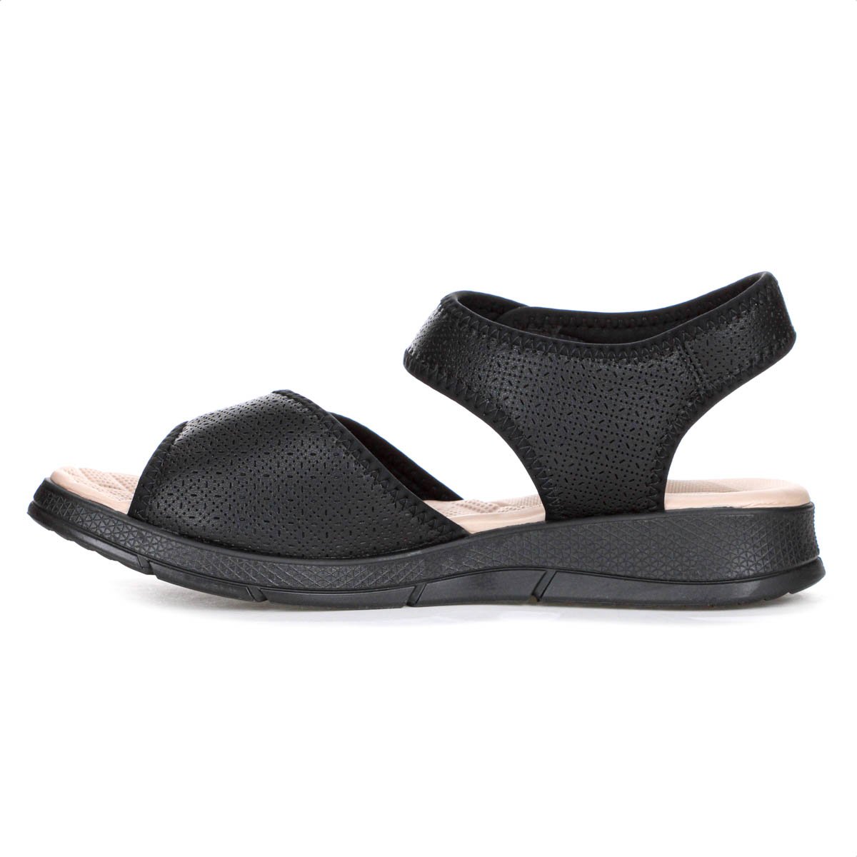 Sandalia Piccadilly Esporao Papete Anabela Preto - Feminino Preto 3