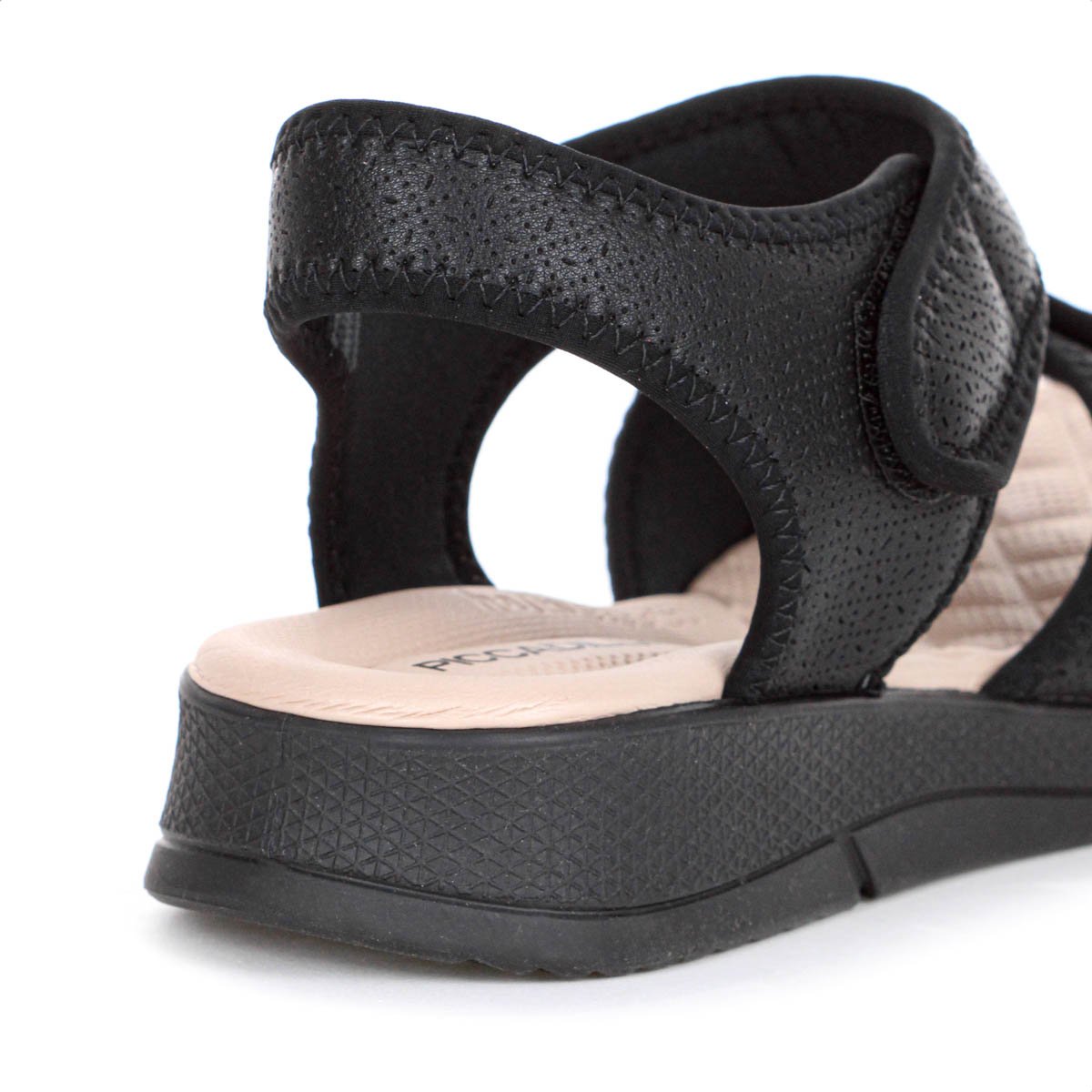 Sandalia Piccadilly Esporao Papete Anabela Preto - Feminino Preto 9