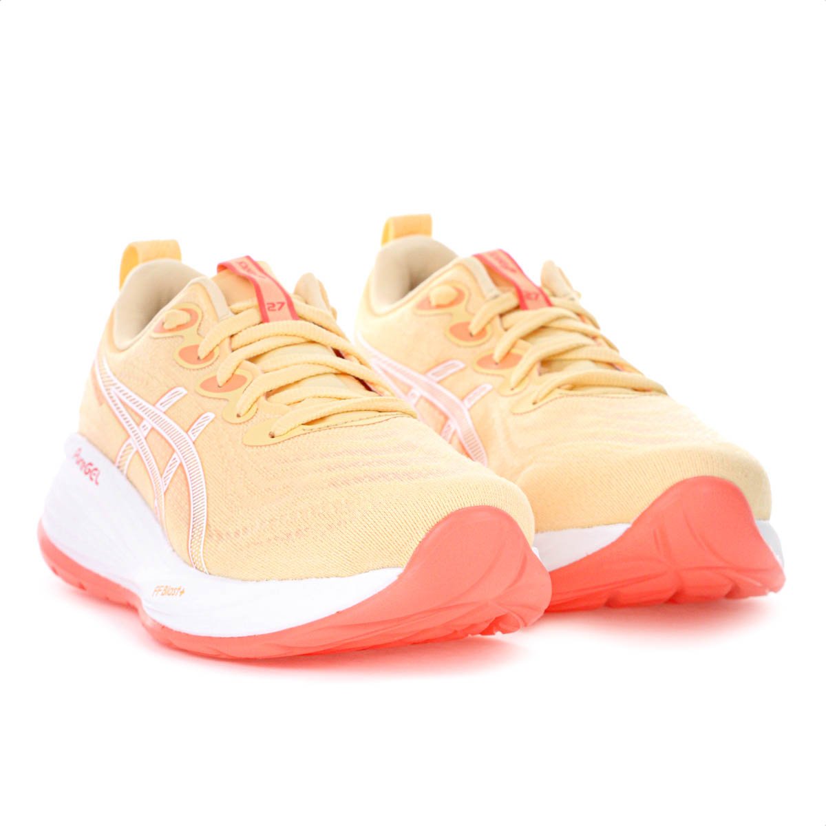 Tenis Asics Gel Cumulus 27 Laranja Claro e Branco - Feminino Laranja 3