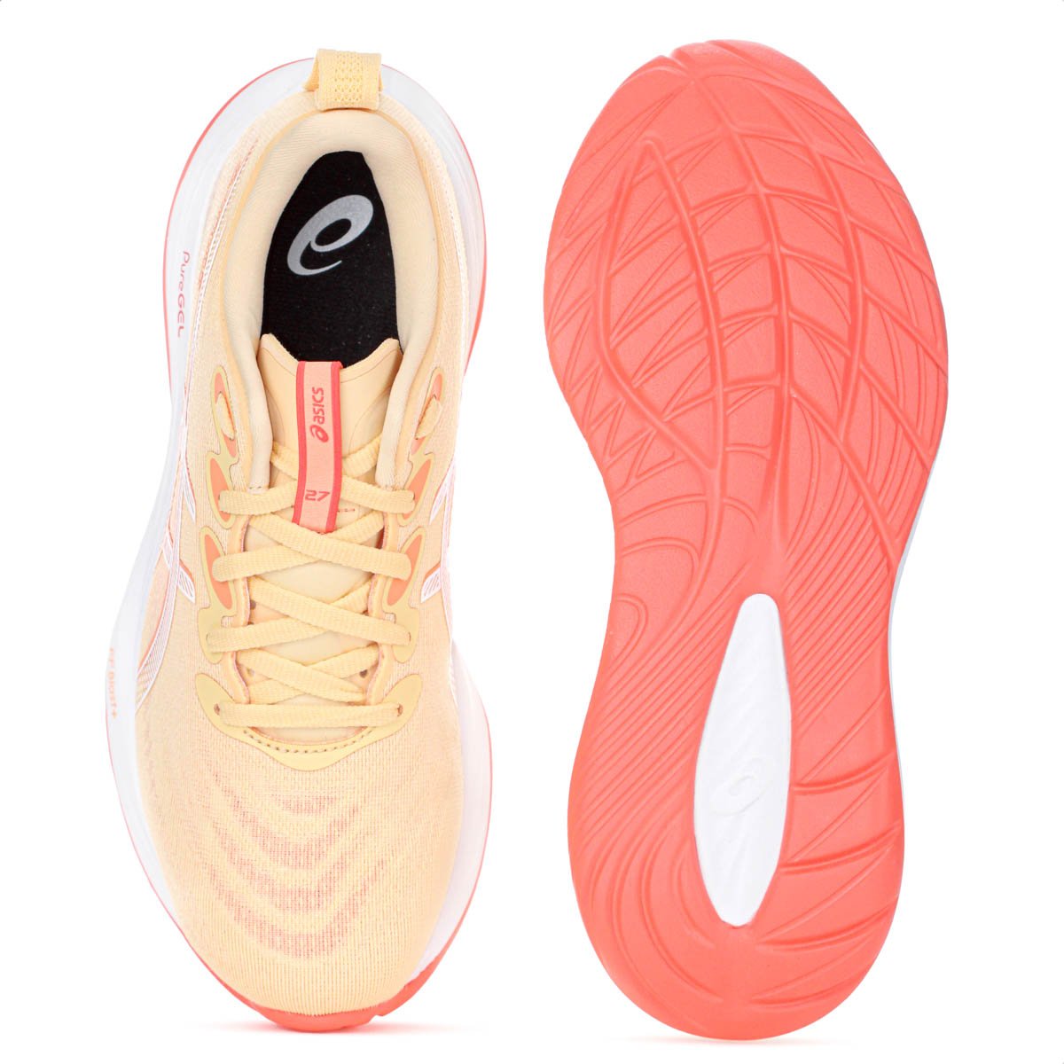 Tenis Asics Gel Cumulus 27 Laranja Claro e Branco - Feminino Laranja 4