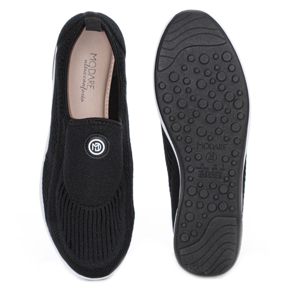 Tenis Modare Gaspea Pronta Linho Lisboa Ortopedico Preto - Feminino Preto 4